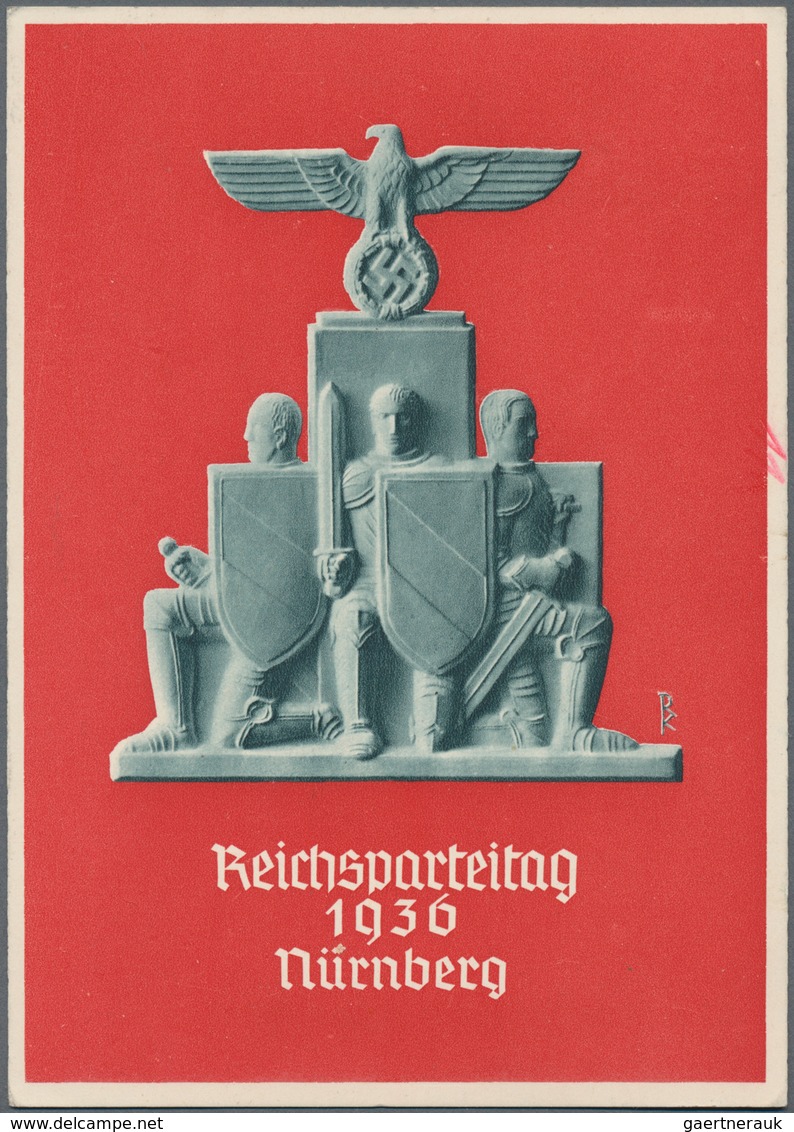 Zeppelinpost Deutschland: LZ 129 BORDPOSTKARTEN 14.9.36 REICHSPARTEITAGFAHRT Und 16.9.36 FHFN-FRANKF - Luft- Und Zeppelinpost