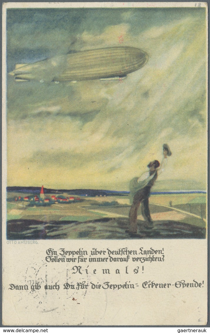 Zeppelinpost Europa: 1929. German Zeppelin-Eckener Spende Donation Postcard Flown On The Graf Zeppel - Europe (Other)