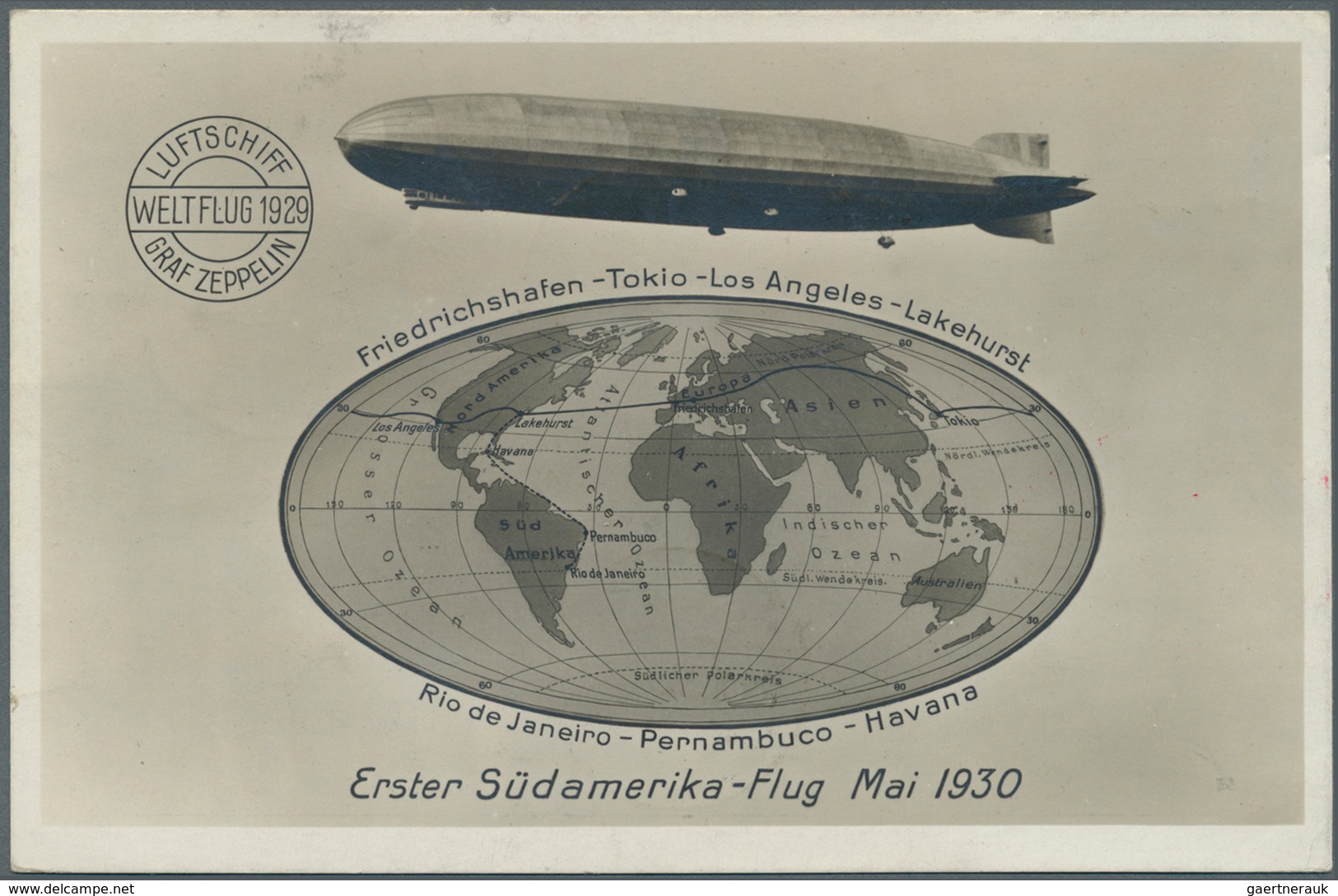 Zeppelinpost Europa: 1930, SCHWEIZ, LZ 127 / OSTPREUSSENFAHRT. Seltene WRF 1929 / SAF 1930 Sonderkar - Sonstige - Europa