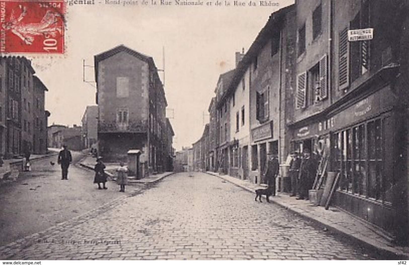 BOURG ARGENTAL           ROND POINT DE LA RUE NATIONALE ET DE LA RUE DU RHONE.   PLOMBERIE GIRE - Bourg Argental