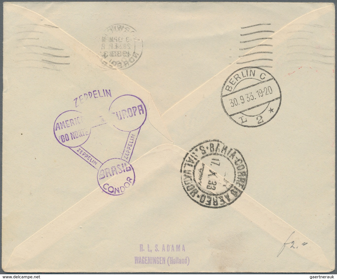 Zeppelinpost Europa: 1933. British Cover Flown On The Graf Zeppelin LZ127 Airship's Chicagofahrt / C - Sonstige - Europa