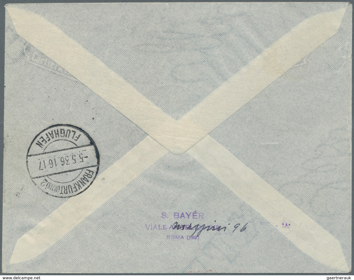 Zeppelinpost Europa: 1936. Double-franked Zeppelin Card Flown On The Hindenburg's 1st 1936 North Ame - Sonstige - Europa