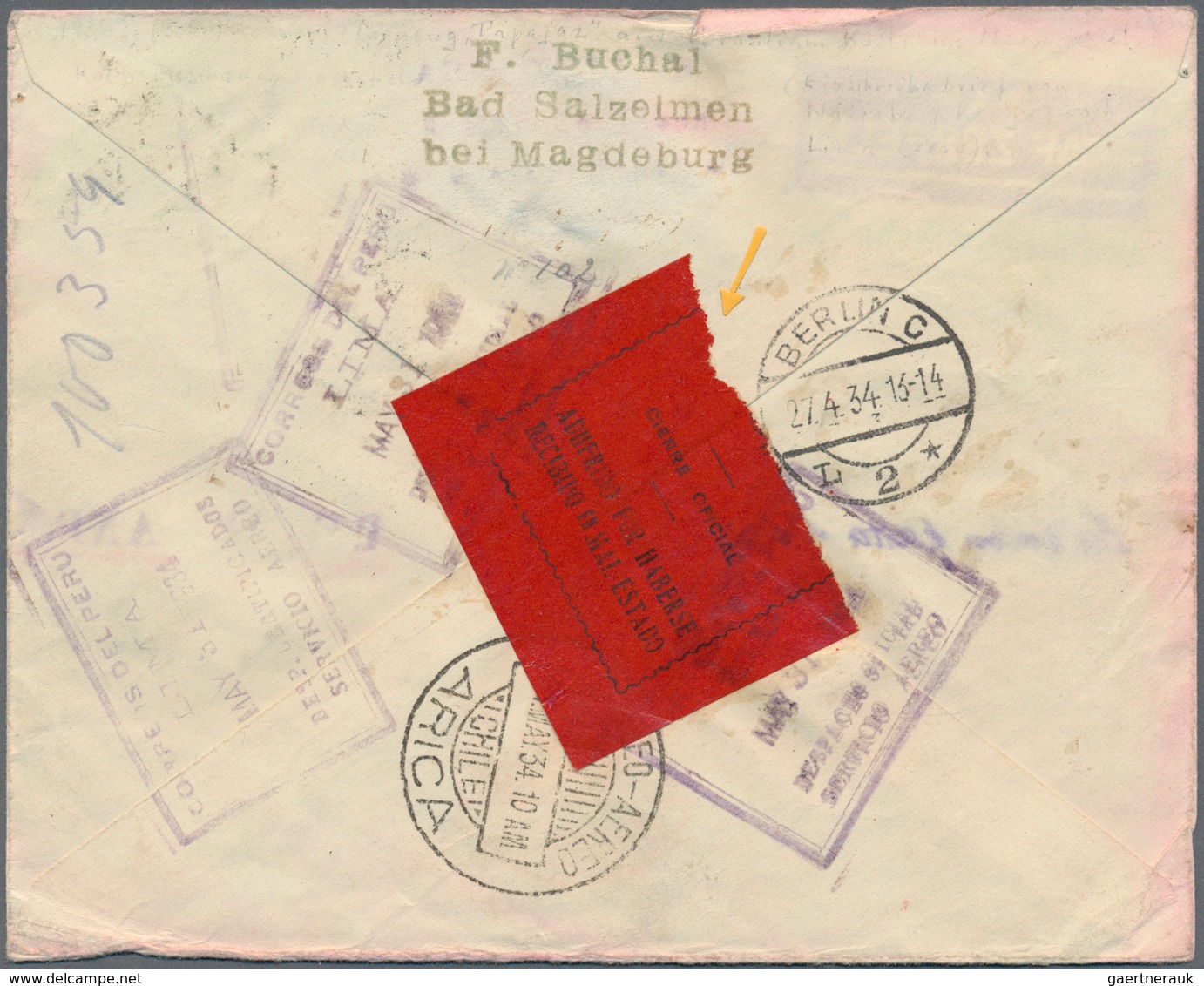 Zeppelinpost Übersee: 1934, KENIA & UGANDA, Von Buchal Ab Nairobi über Friedrichshafen Vorgesehener - Zeppelins