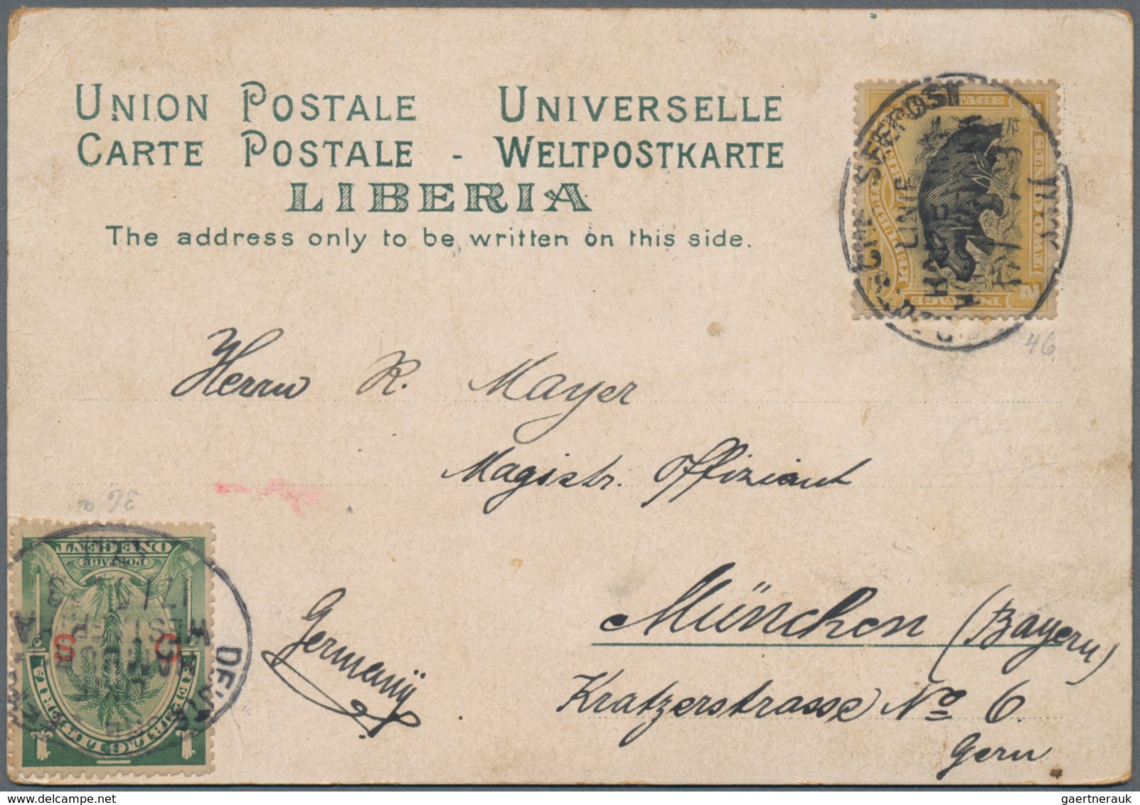 Schiffspost Deutschland: 1898/99, "DEUTSCHE SEEPOST HAMBURG-WESTAFRIKA" Oval Ship Postmarks On Four - Brieven En Documenten