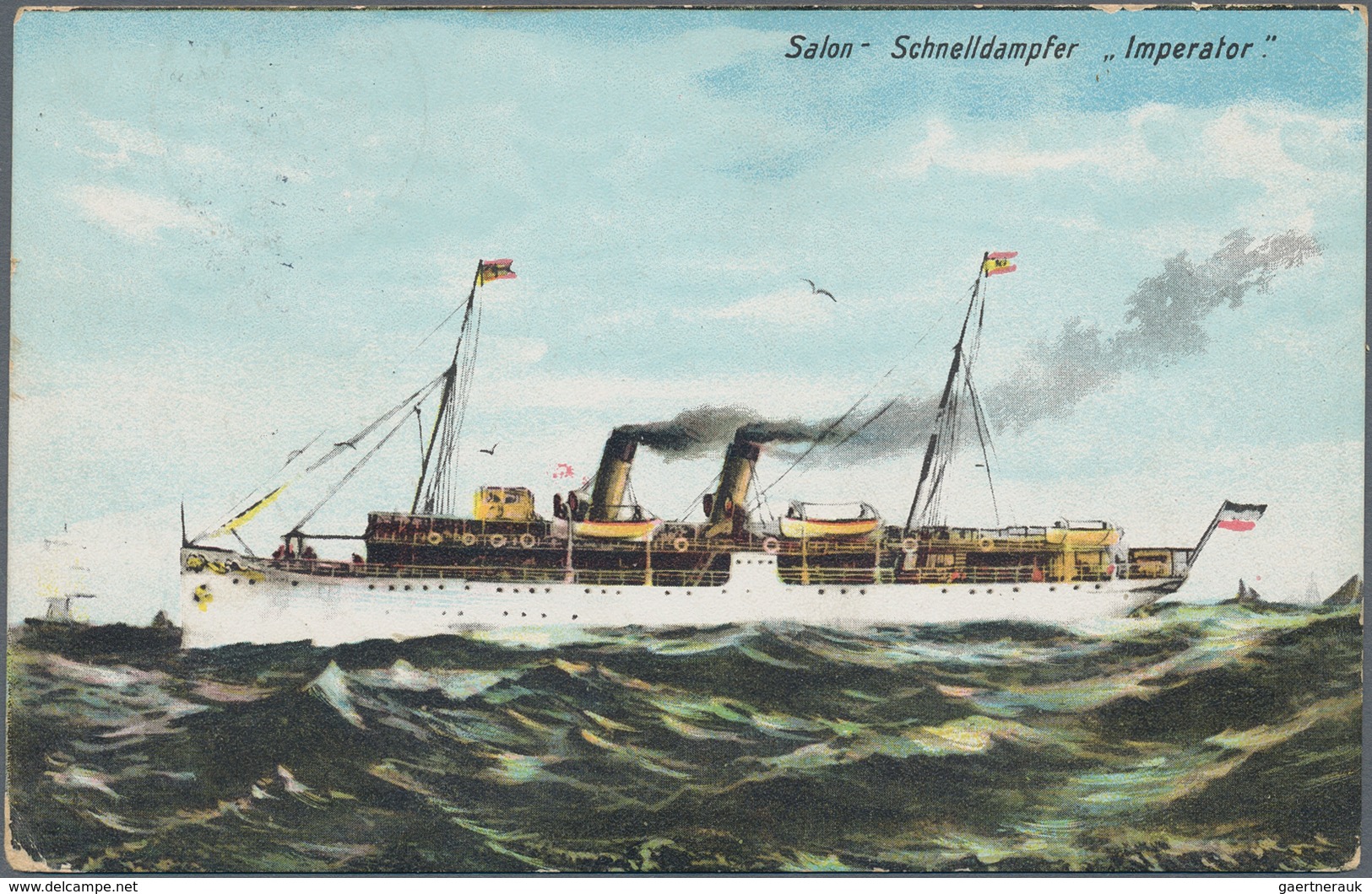 Schiffspost Deutschland: 1908, DR 5 Pf. Germania On Picture-postcard Cancelled By Postmark "SASSNITZ - Briefe U. Dokumente