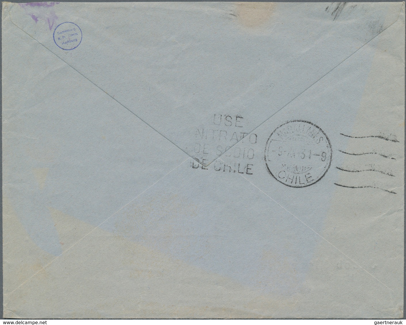 Schiffspost Deutschland: 1931, Schiffsbrief "D.Erlangen", Hindenburg 5 Pfg. (2) Und 15 Pfg. (3) Auf - Briefe U. Dokumente