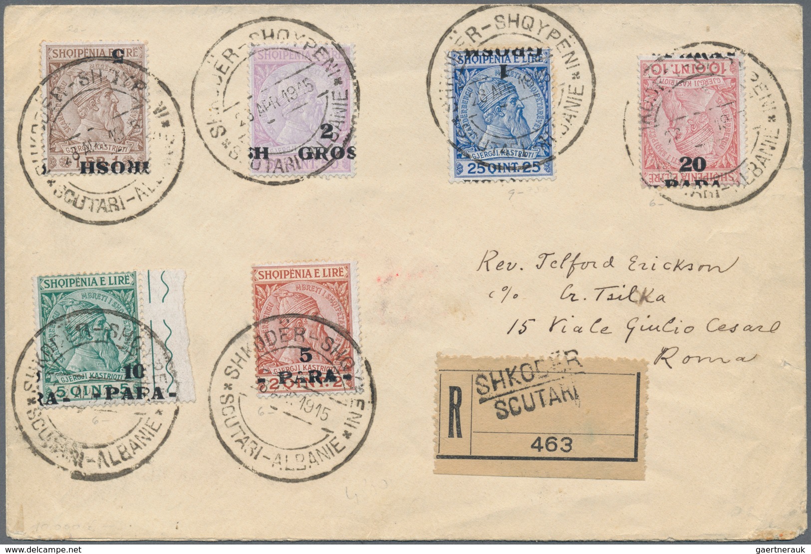 Albanien: 1914, 5 Para To 20 Para + 5 Grosh Normal Overprint And 1 Grosh + 5 Grosh Inverted Overprin - Albania