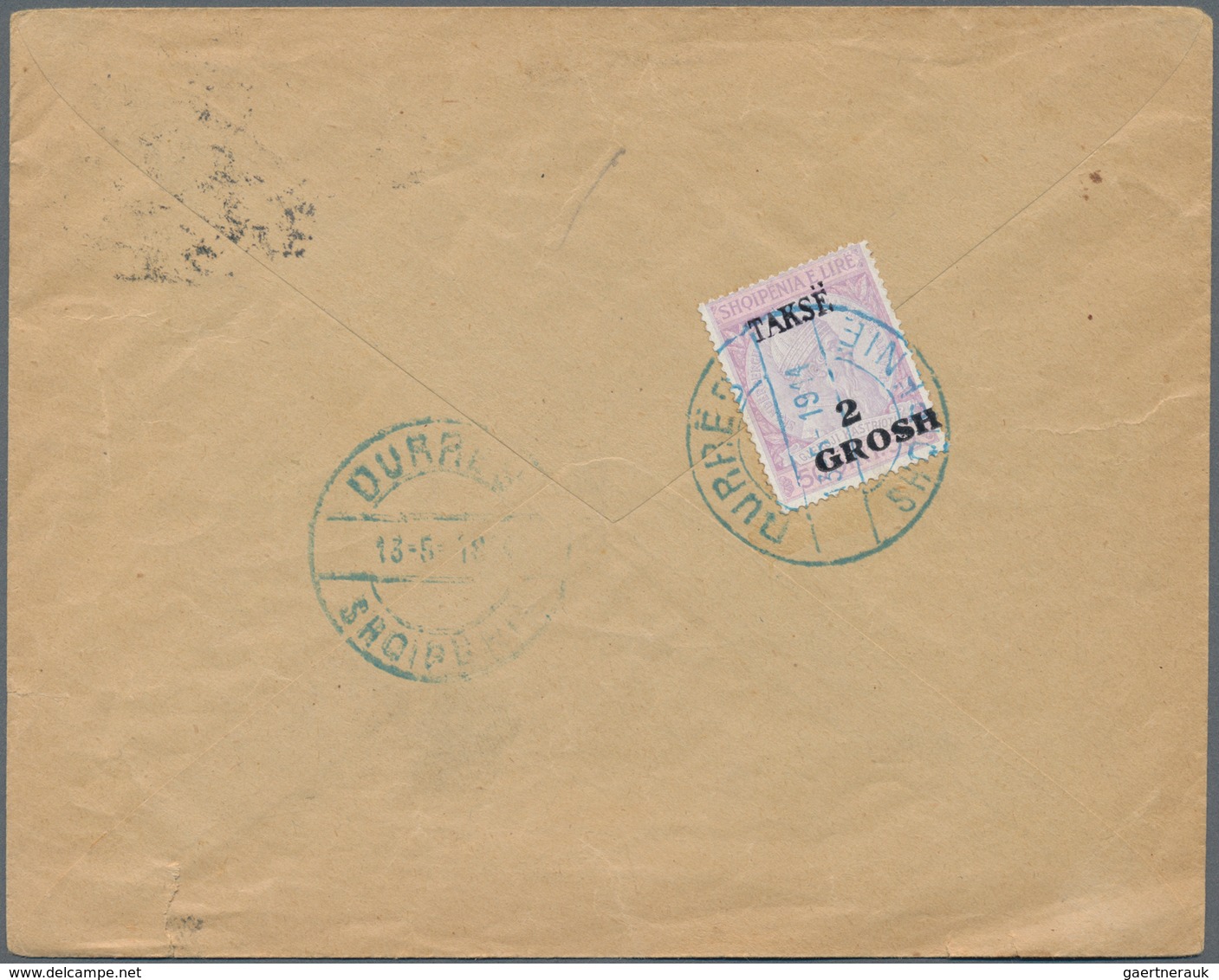 Albanien - Portomarken: 1914, Austria, 1 H Black Definitive 'jubilee', Single Franking On Underpaid - Albanien