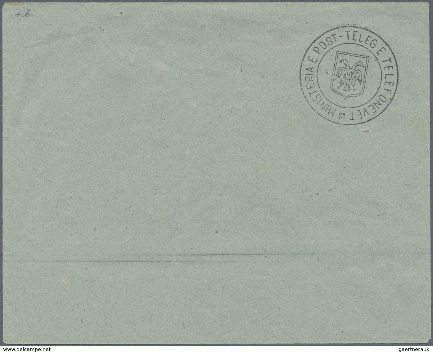 Albanien - Ganzsachen: 1913, (1 Gr) Black On Blue Postal Stationery Cover, Unused, Signed - Albania