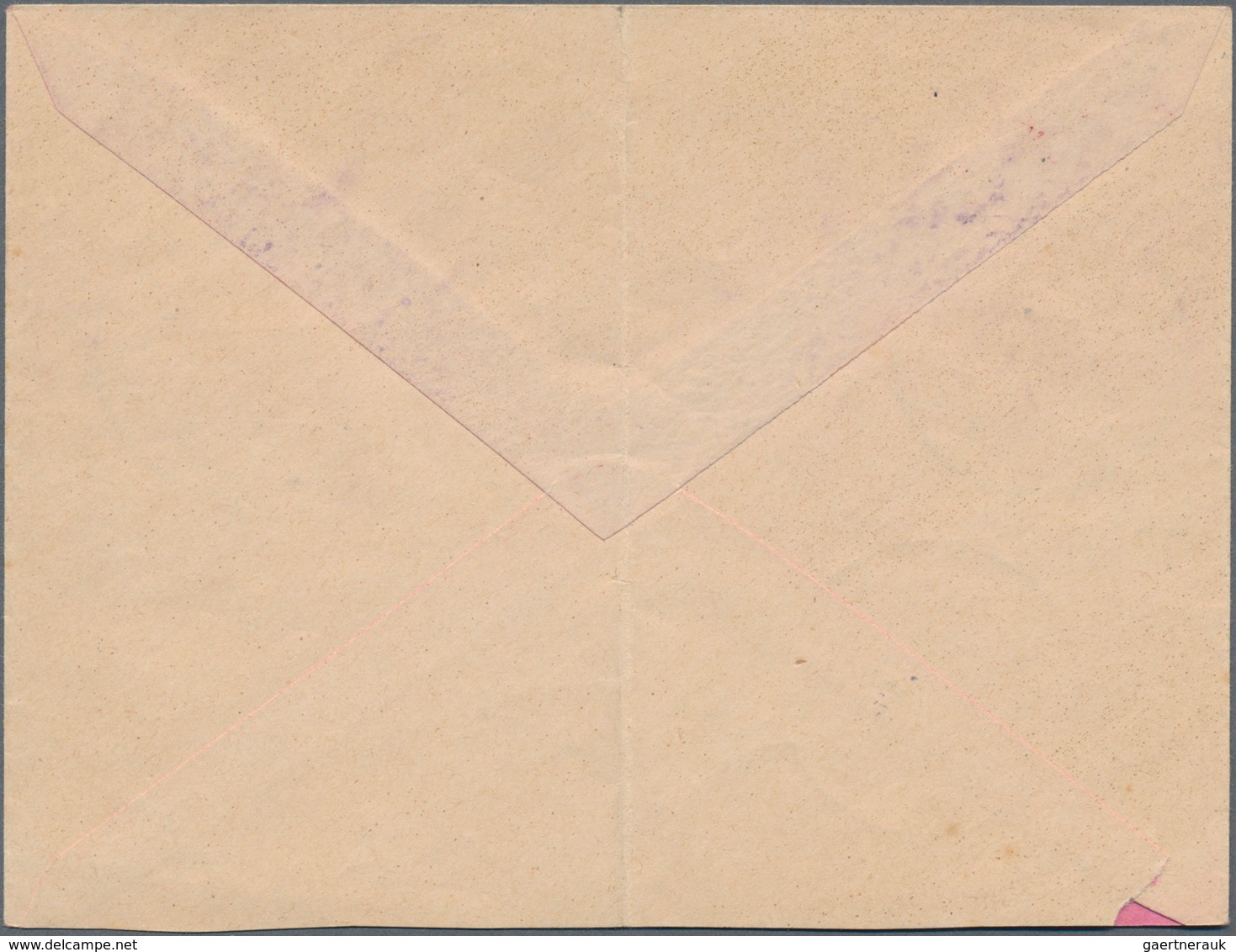 Albanien - Ganzsachen: KORCE, 1914, Stationery Envelope Bearing BOTH Imprints 10 Pa Red On Violet An - Albanië