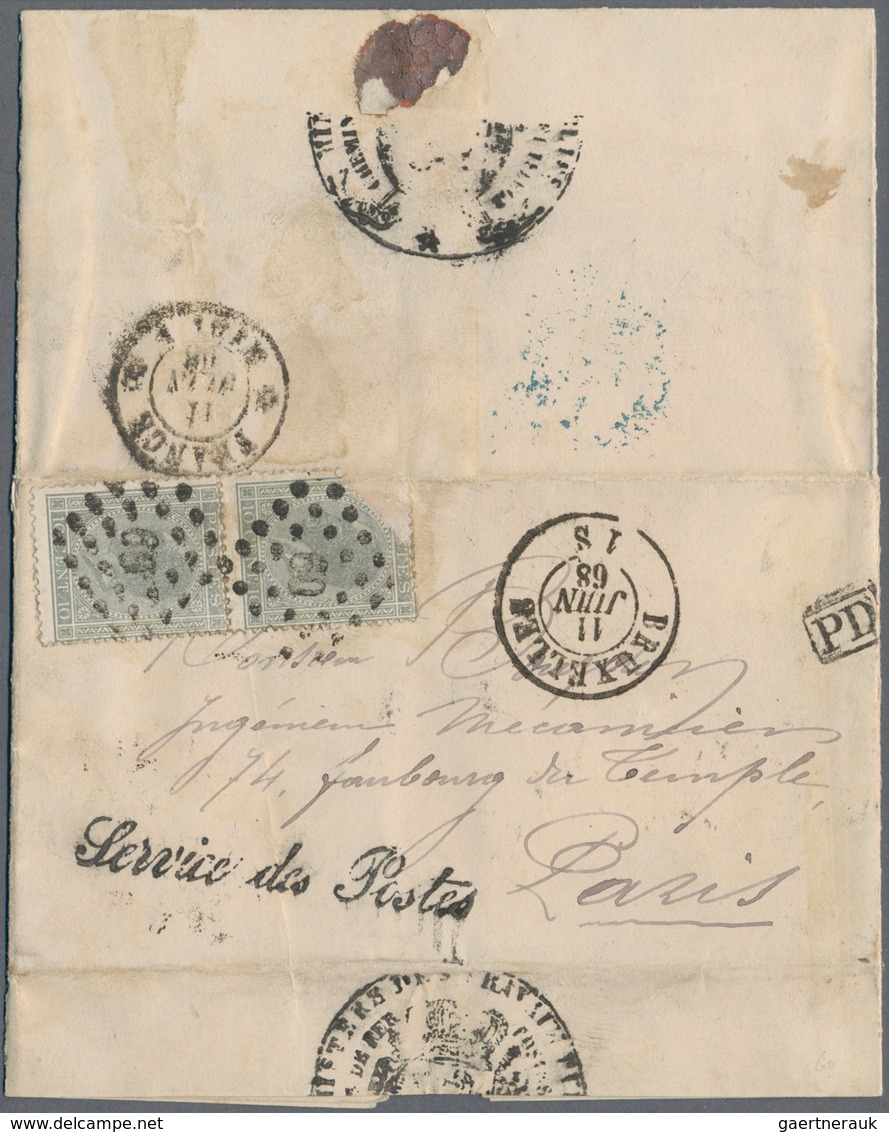Belgien: 1868: Entire Letter Sent By The „ministère Des Travaux Public“ Franked With Pair Of Belgiqu - Andere & Zonder Classificatie