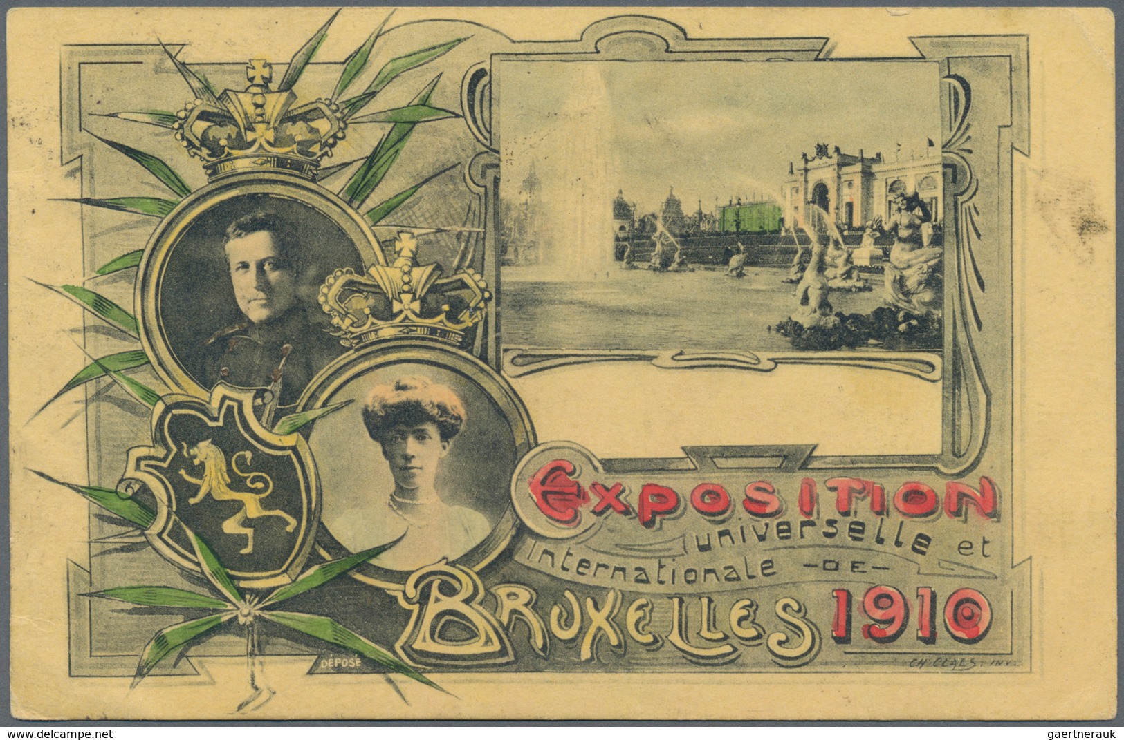 Belgien - Ganzsachen: 1910 Pictured Postal Stationery Card Of The World Exhibition In Bruxelles P 51 - Andere & Zonder Classificatie