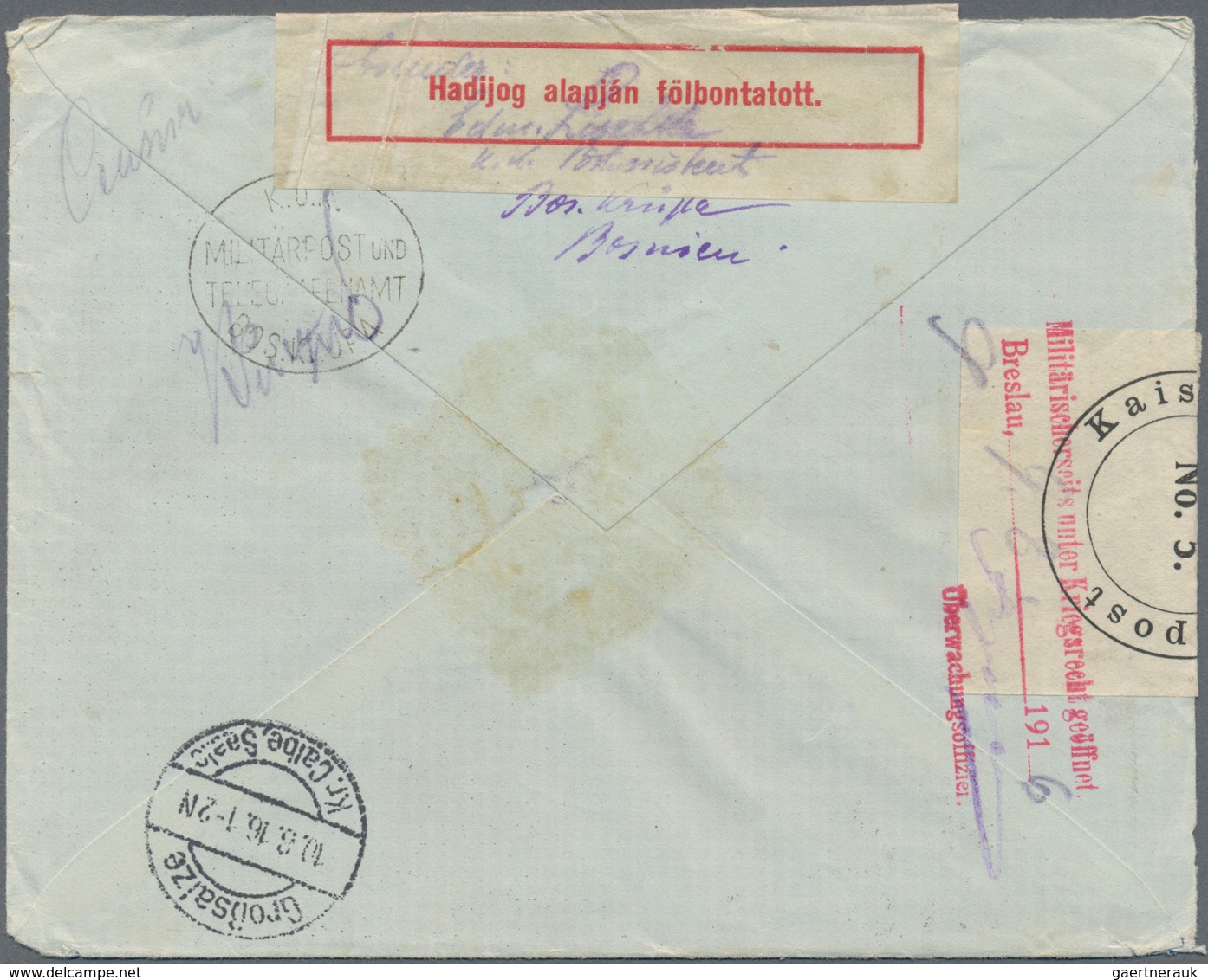 Bosnien Und Herzegowina: 1916, 5 H Grün U. 10 H Lilarot 'Invalidenhilfe', Zusammen Mit 30 H Orangero - Bosnië En Herzegovina