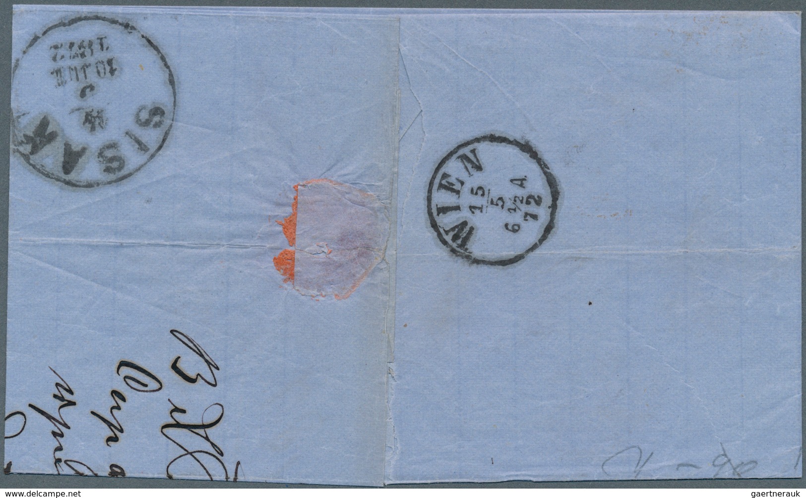 Bosnien Und Herzegowina - Stempel: 1872, 5kr. Red Single Franking On Lettersheet From "BROD 12/5" To - Bosnia And Herzegovina