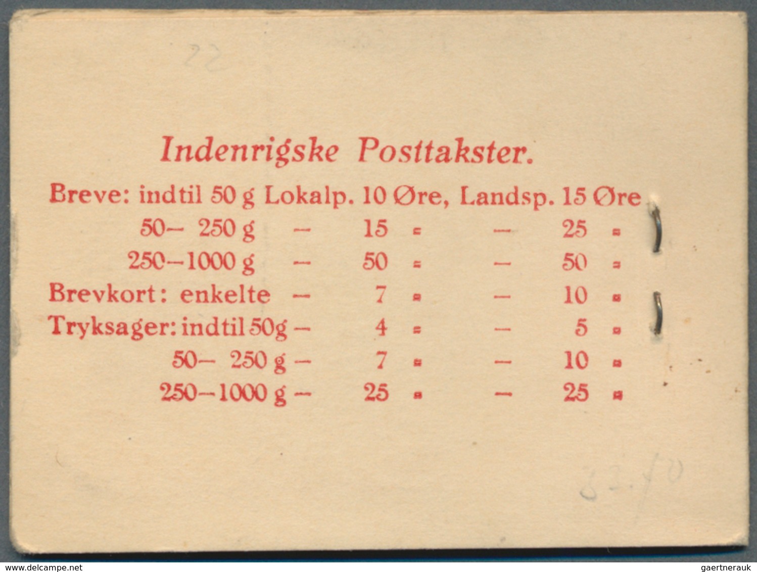 Dänemark - Markenheftchen: 1937, Stamp Booklet 'Dybbøl Mill' 2kr. Black On Creme (8 X 5öre, 4 X 10ör - Booklets