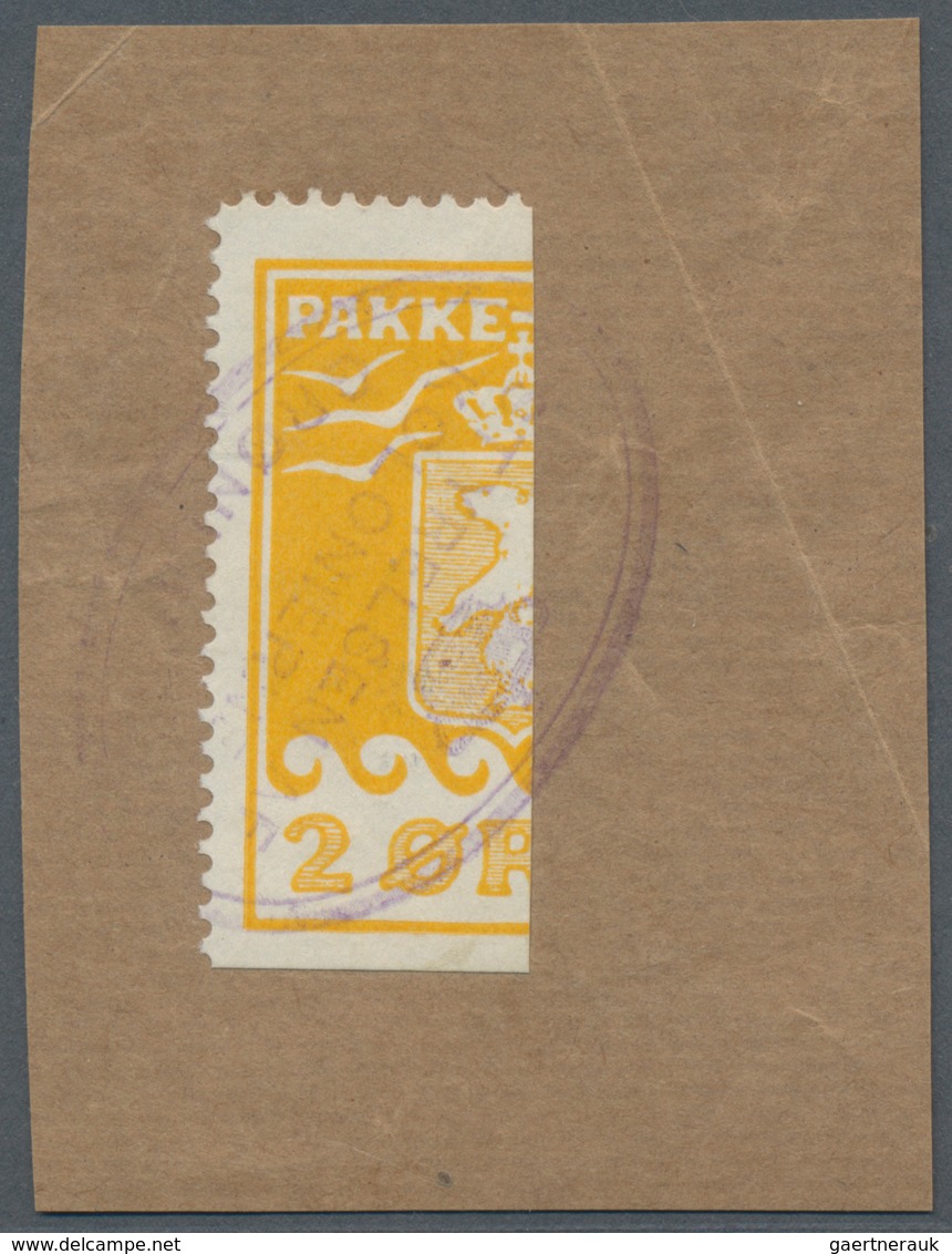 Dänemark - Grönländisches Handelskontor: 1915 'Icebear' 2 øre Yellow, Imperf At Bottom, Used BISECTE - Andere & Zonder Classificatie