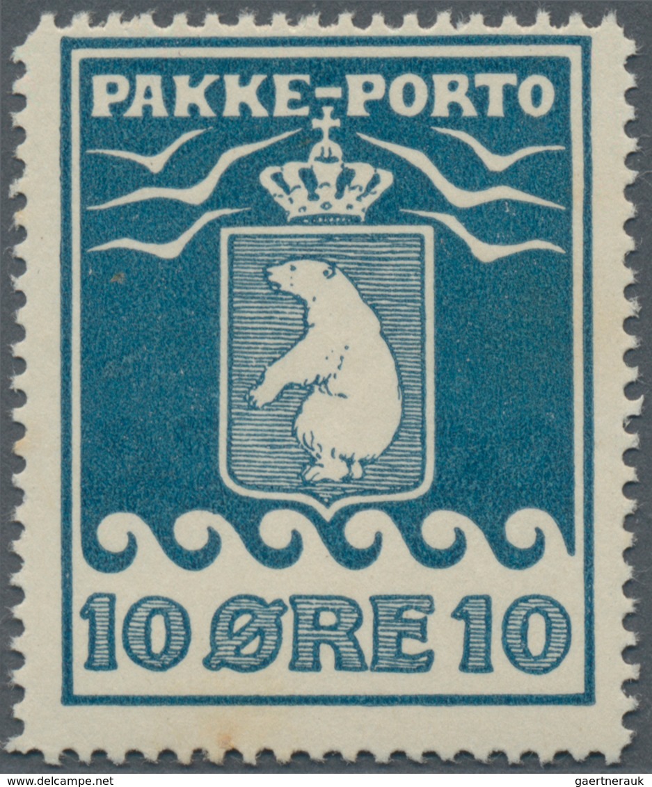 Dänemark - Grönländisches Handelskontor: 1918 10 øre Deep Blue From 1st Printing On Thick Card Paper - Sonstige & Ohne Zuordnung