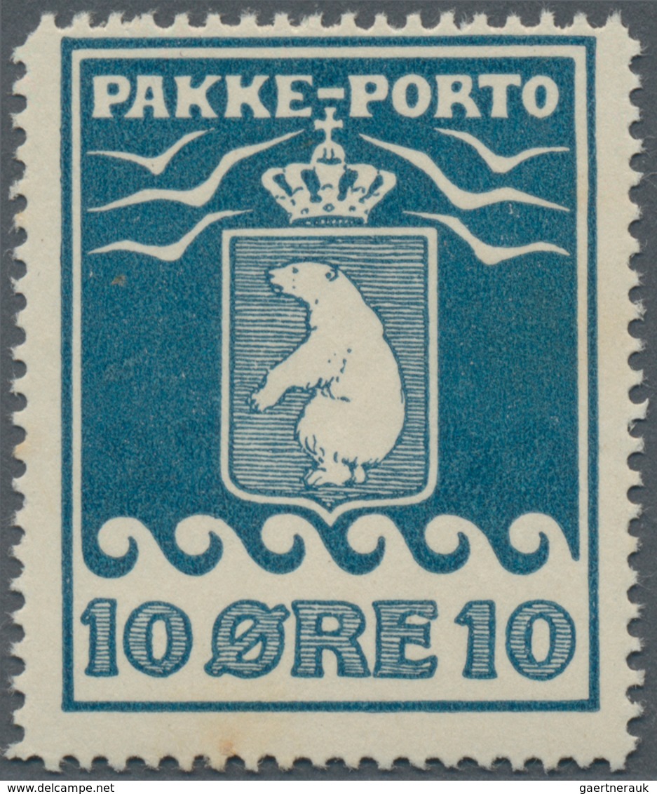Dänemark - Grönländisches Handelskontor: 1918 10 øre Deep Blue From 1st Printing On Thick Card Paper - Other & Unclassified