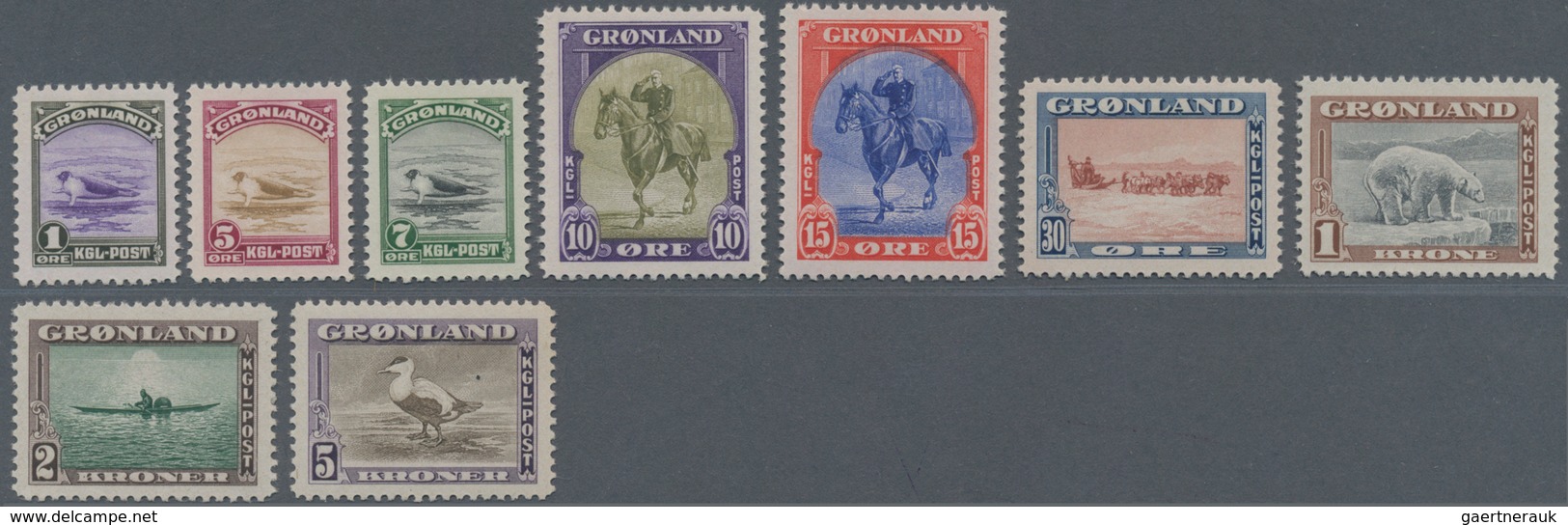 Dänemark - Grönländisches Handelskontor: 1916/45 Paketportomarken Der 2. Ausgabe Sowie Freimarkenaus - Andere & Zonder Classificatie