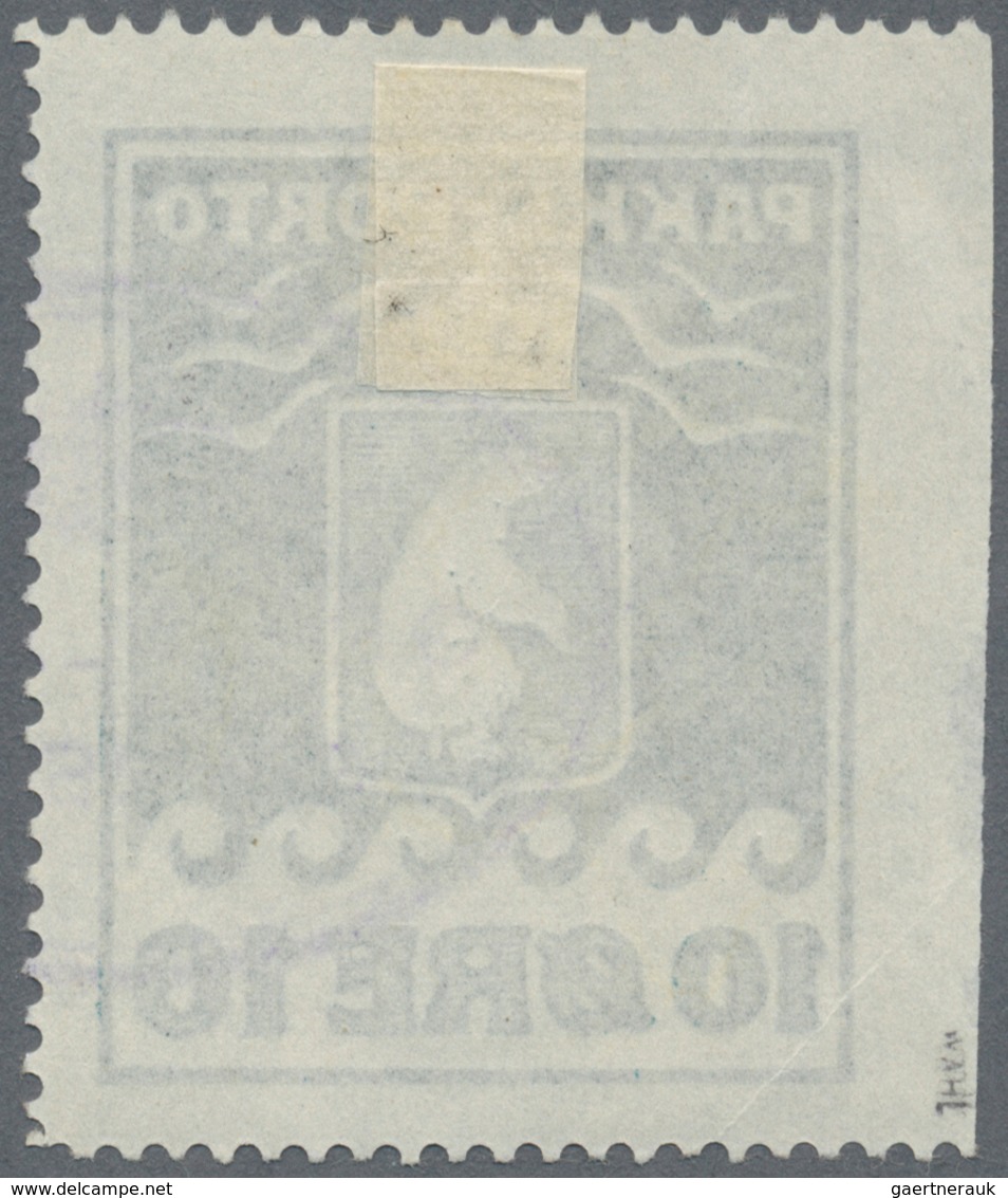 Dänemark - Grönland: 1915, 10 Ore, 3rd Printing, Imperforated At Left. Violet Cancelled "GRØNLANDS S - Covers & Documents