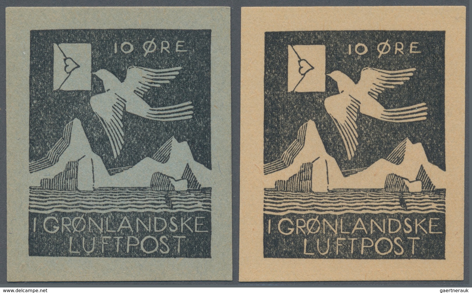 Dänemark - Grönland: 1932, Reprint In Black. The Rockwell Kent Stamp Originates From German Film Exh - Covers & Documents