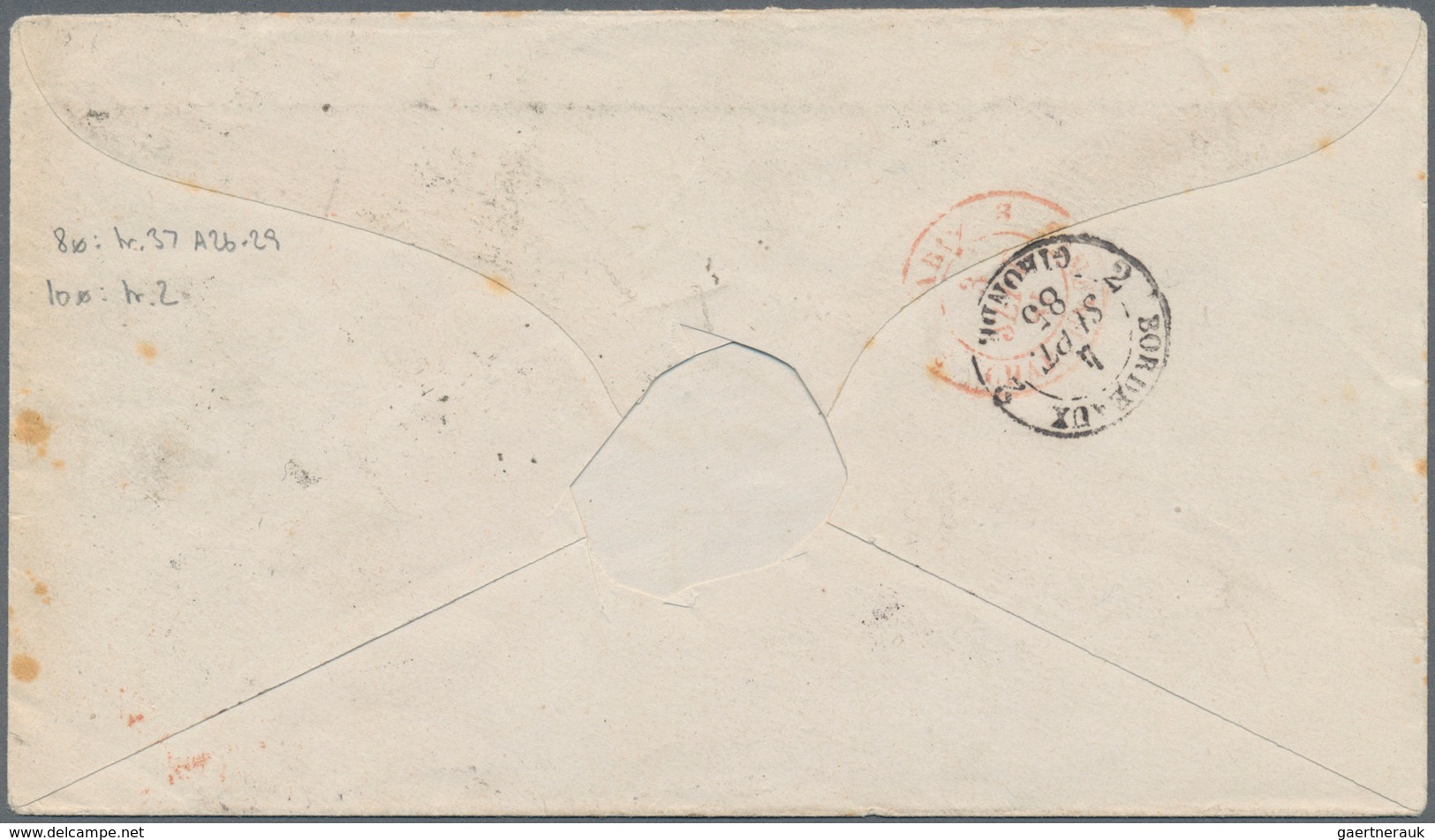 Dänemark - Ganzsachen: 1885 Destination SENEGAL: Postal Staionery Envelope 4 øre Bright Ultramarine - Ganzsachen