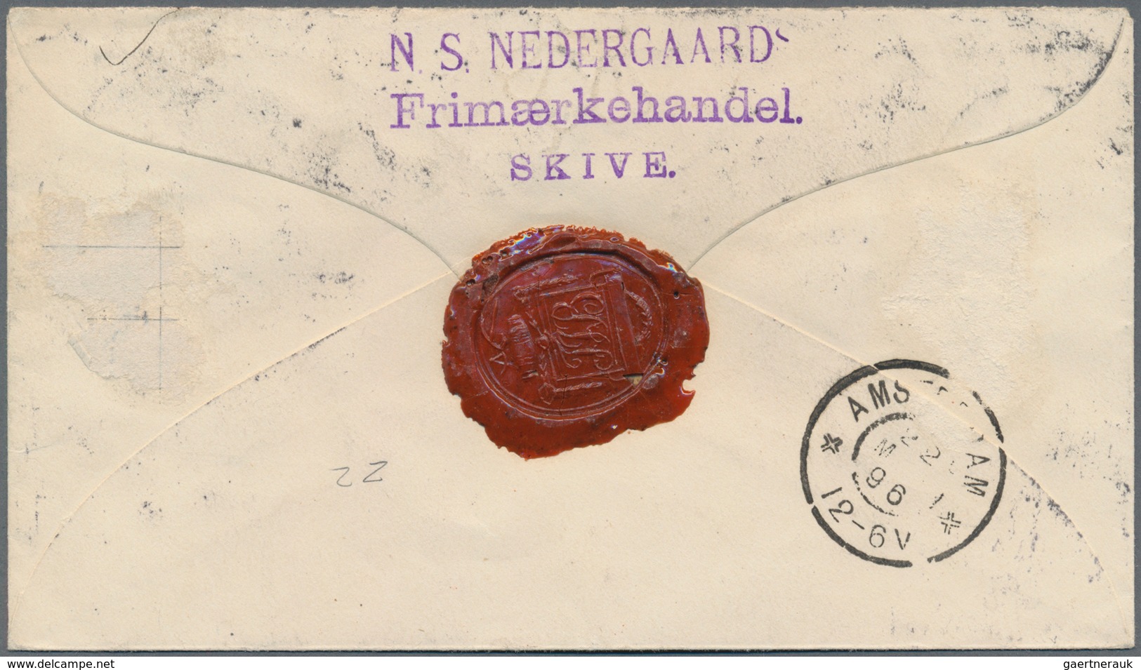 Dänemark - Ganzsachen: 1896 Postal Stationery Envelope 4 øre, Uprated 4, 8 And 2x 10 øre, And Used R - Ganzsachen