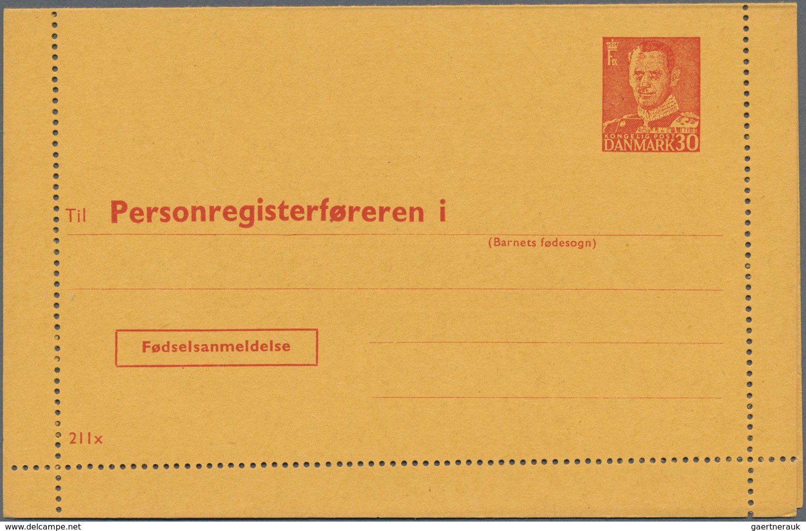 Dänemark - Ganzsachen: 1953/63 Four Unused Service Card Letters For The Personal Register, 360 M€, V - Ganzsachen