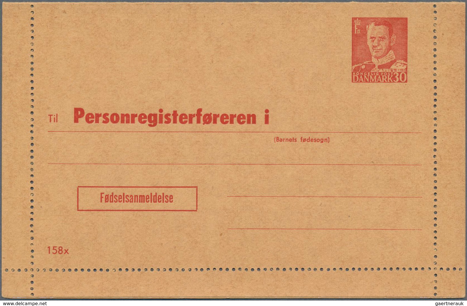 Dänemark - Ganzsachen: 1953/63 Four Unused Service Card Letters For The Personal Register, 360 M€, V - Ganzsachen