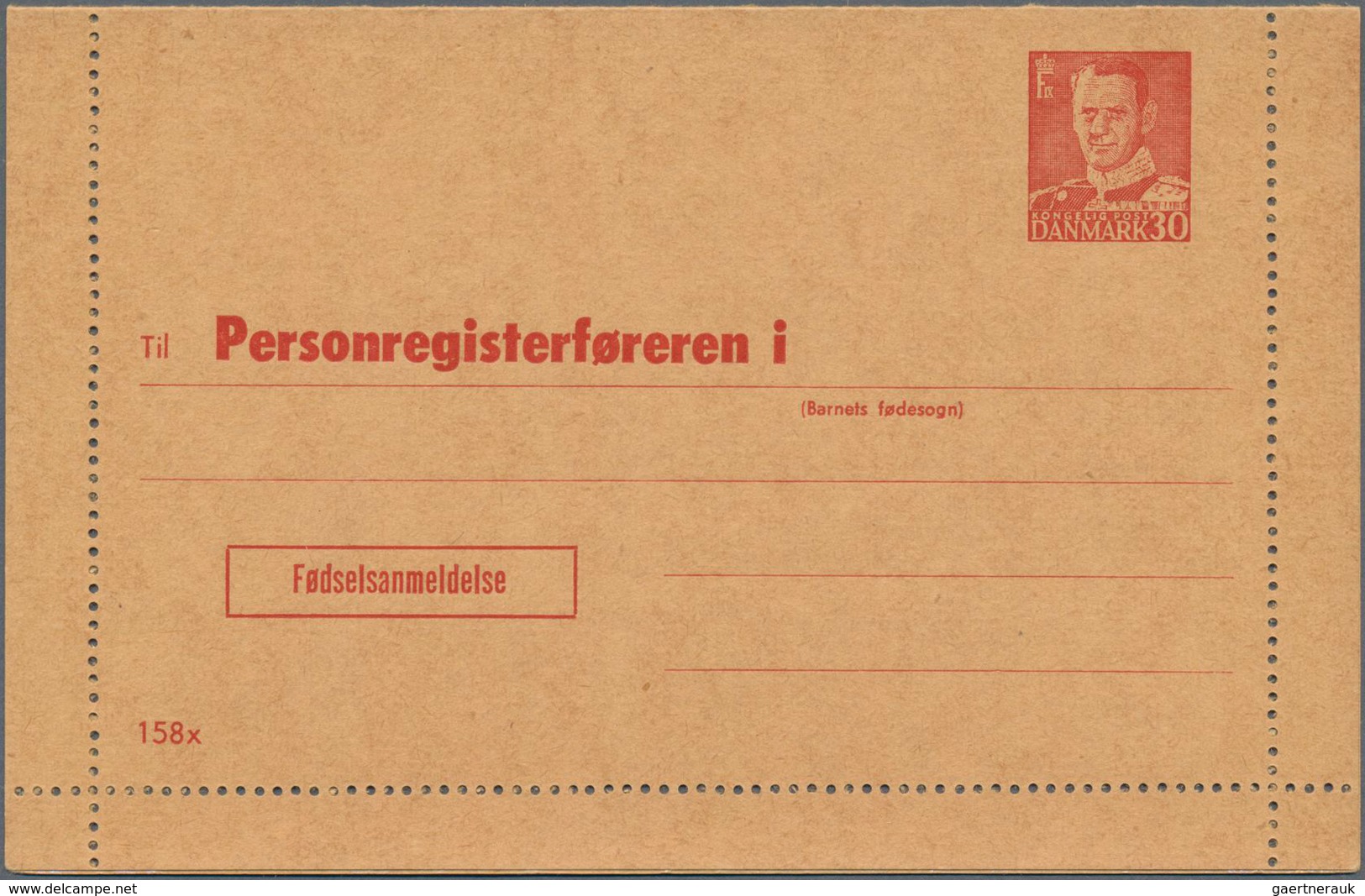 Dänemark - Ganzsachen: 1953/63 Four Unused Service Card Letters For The Personal Register, 360 M€, V - Postwaardestukken