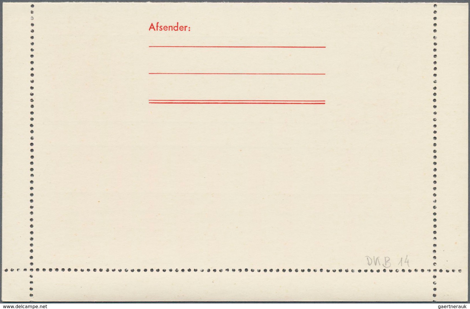 Dänemark - Ganzsachen: 1953/63 four unused service card letters for the personal register, 360 M€, v