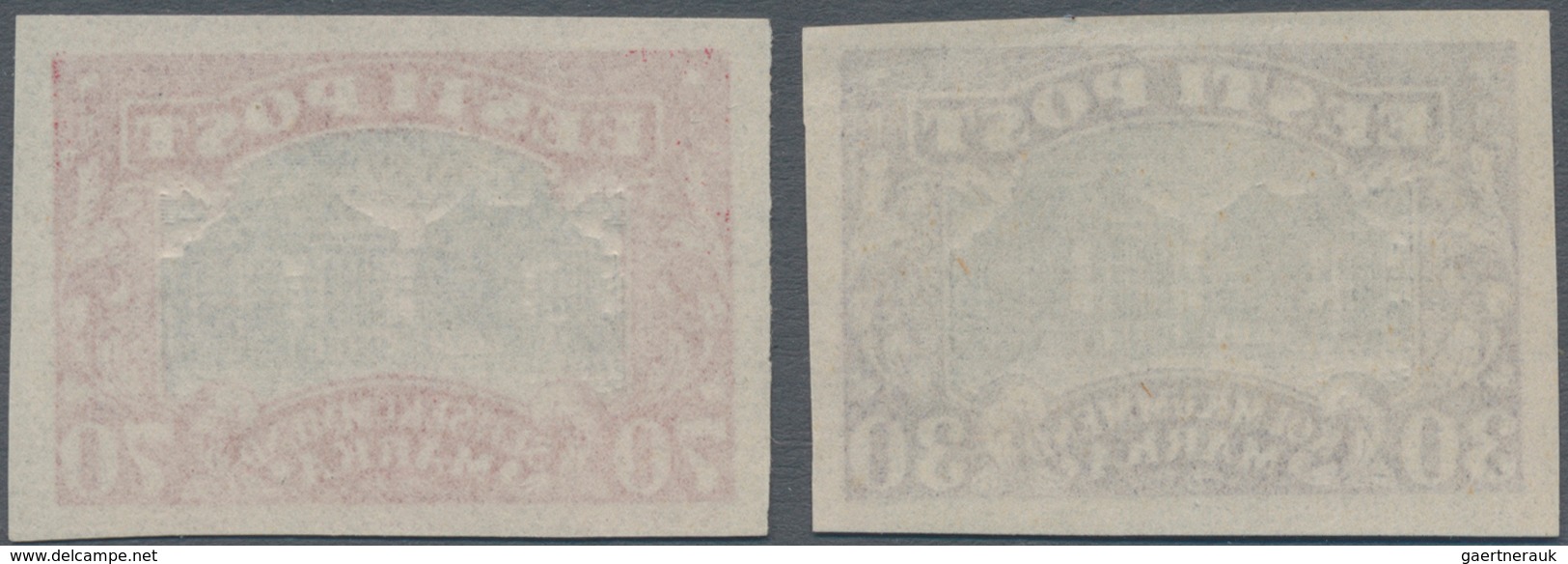 Estland: 1924, Nationaltheatre, 50 And 70 M Imperforated Proofs Without Gum. - Estland
