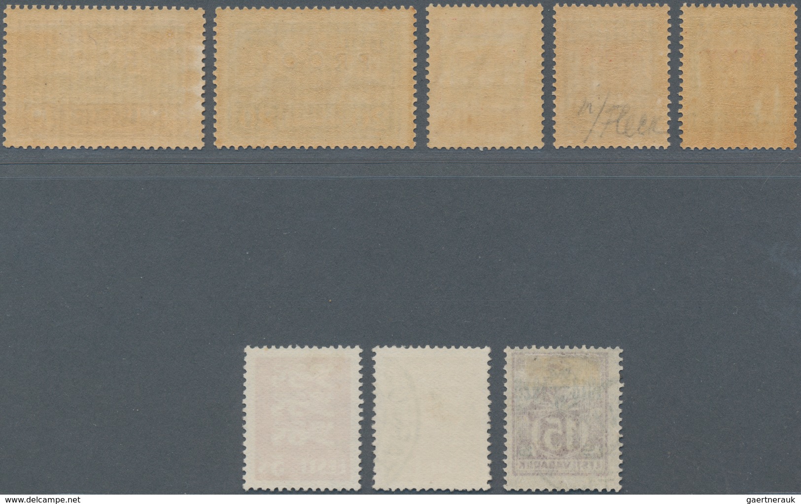 Estland: 1927/1928. City Views, Complete (5 Values), Each Value With Red Overprint "PROOV", 10M With - Estland