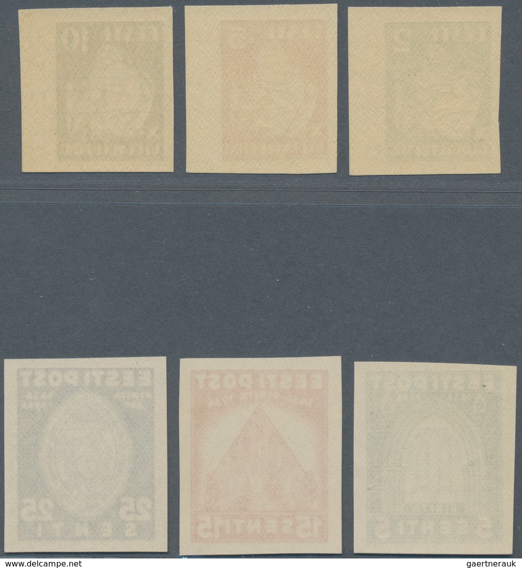 Estland: 1933/1936. Singer Festival Complete (3 Values), Imperforate, Mint, Nh, And 500 Years Brigit - Estland