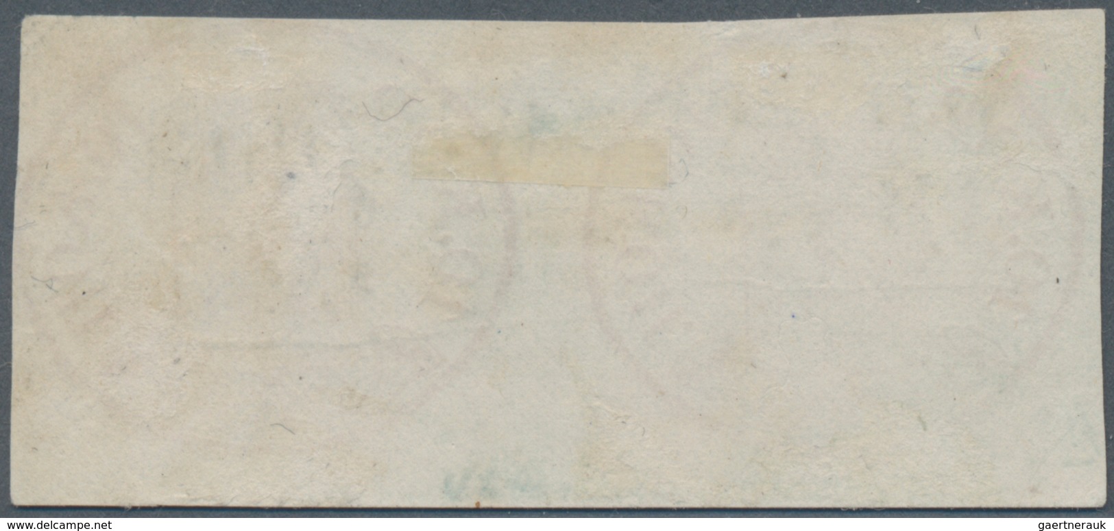 Finnland: 1856, Emblem 10 Cop. Carmine In Wide-margined Horizontal Pair, Each Clearly Cancelled "WIB - Gebruikt