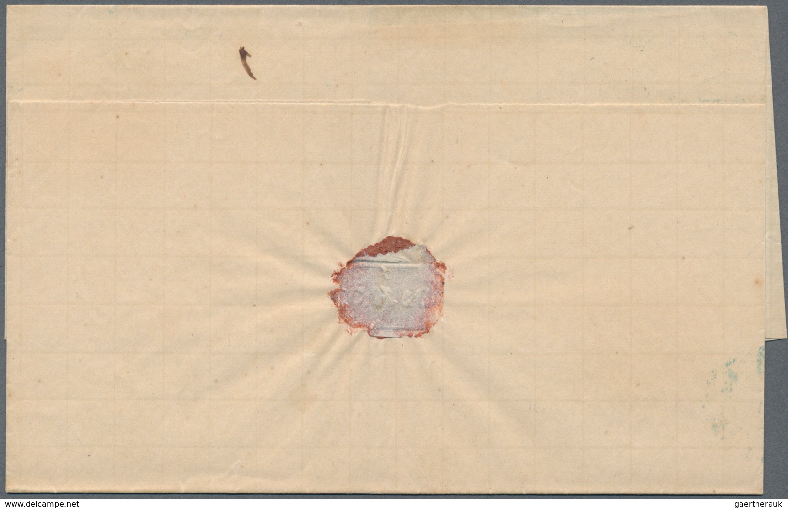 Finnland: 1873, 40 P Brown Ribbed Paper Rouletted C With Blue Circle Cancel WYBORG On Folded Letter - Gebruikt