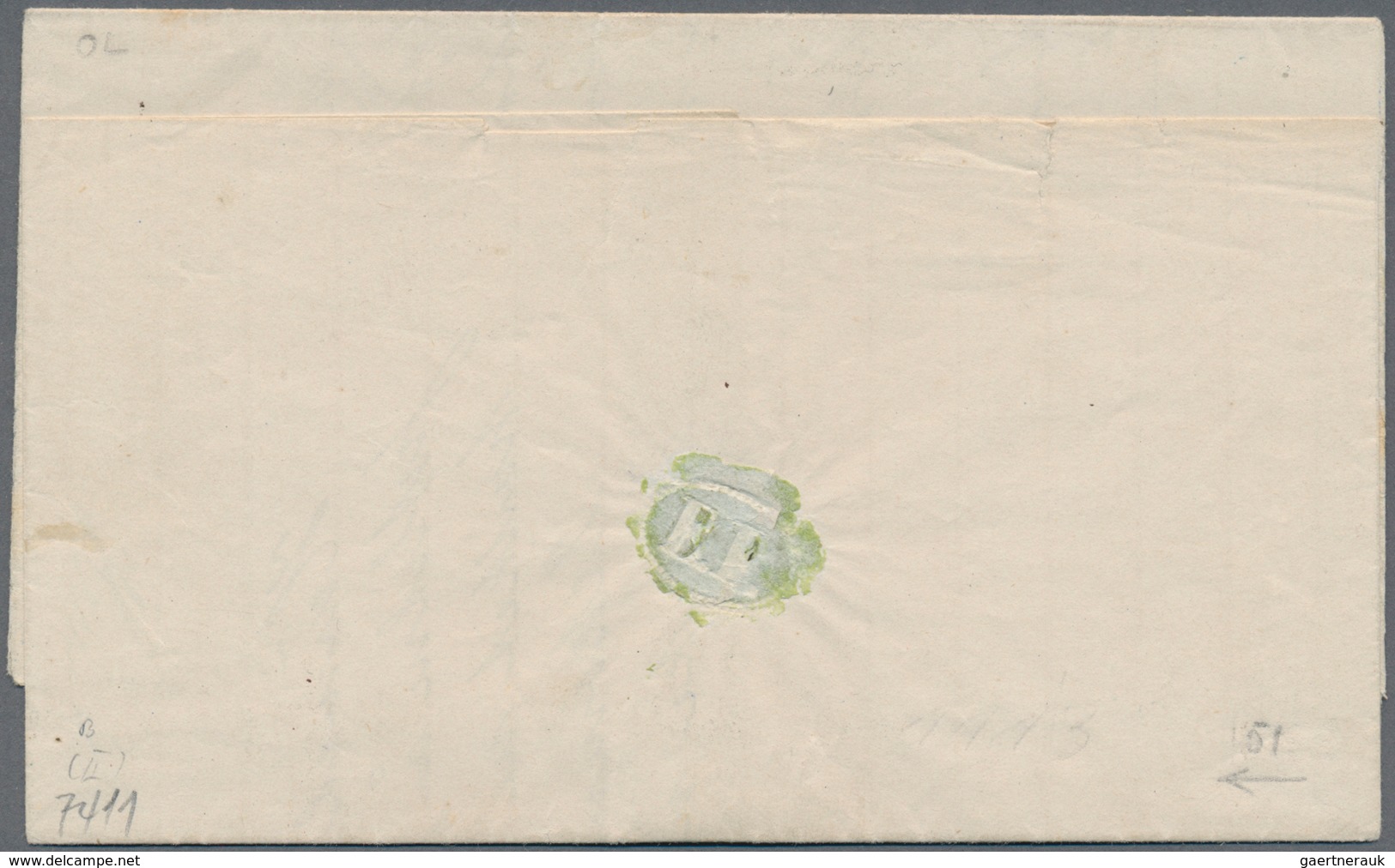 Finnland: 1874, 40 P Rose Blazon (short Tongue Below) On Folded Letter From Helsingfors To Kristines - Usati