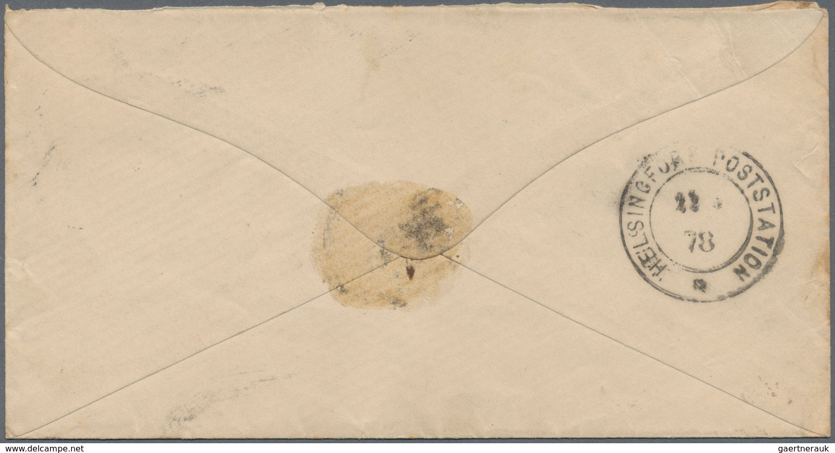 Finnland: 1878, 32 P Carmine Thin Paper On Letter From Helsingfors To St. Petersburg - Used Stamps