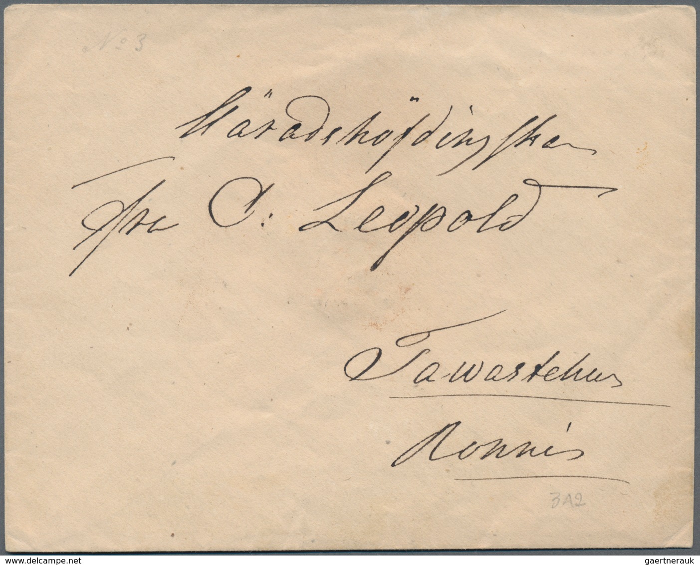 Finnland - Ganzsachen: 1855, 5 Kop Blue Postal Stationery Cover Without Postmark Adressed To Tareste - Postwaardestukken