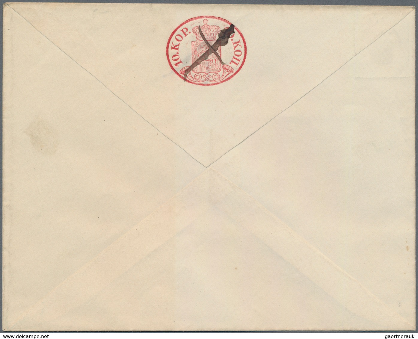 Finnland - Ganzsachen: 1860, 5 K Use Up Envelope With 10 K Coat Of Arms Issue1959 Crossed By Ink. - Postal Stationery