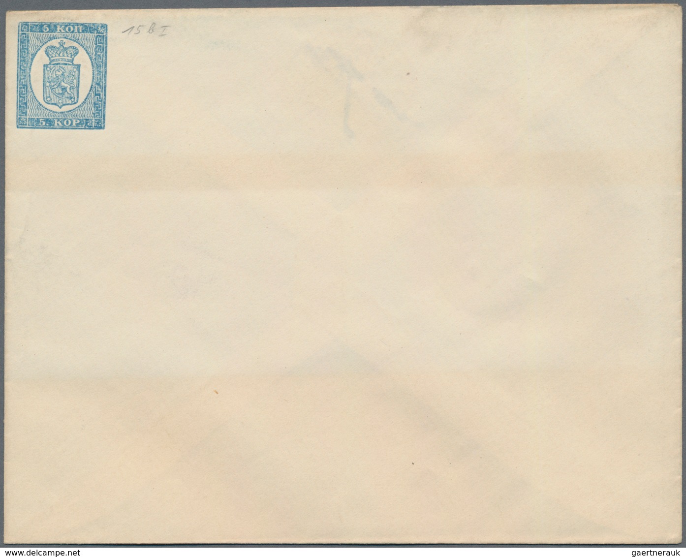 Finnland - Ganzsachen: 1860, 5 K Use Up Envelope With 10 K Coat Of Arms Issue1959 Crossed By Ink. - Postwaardestukken