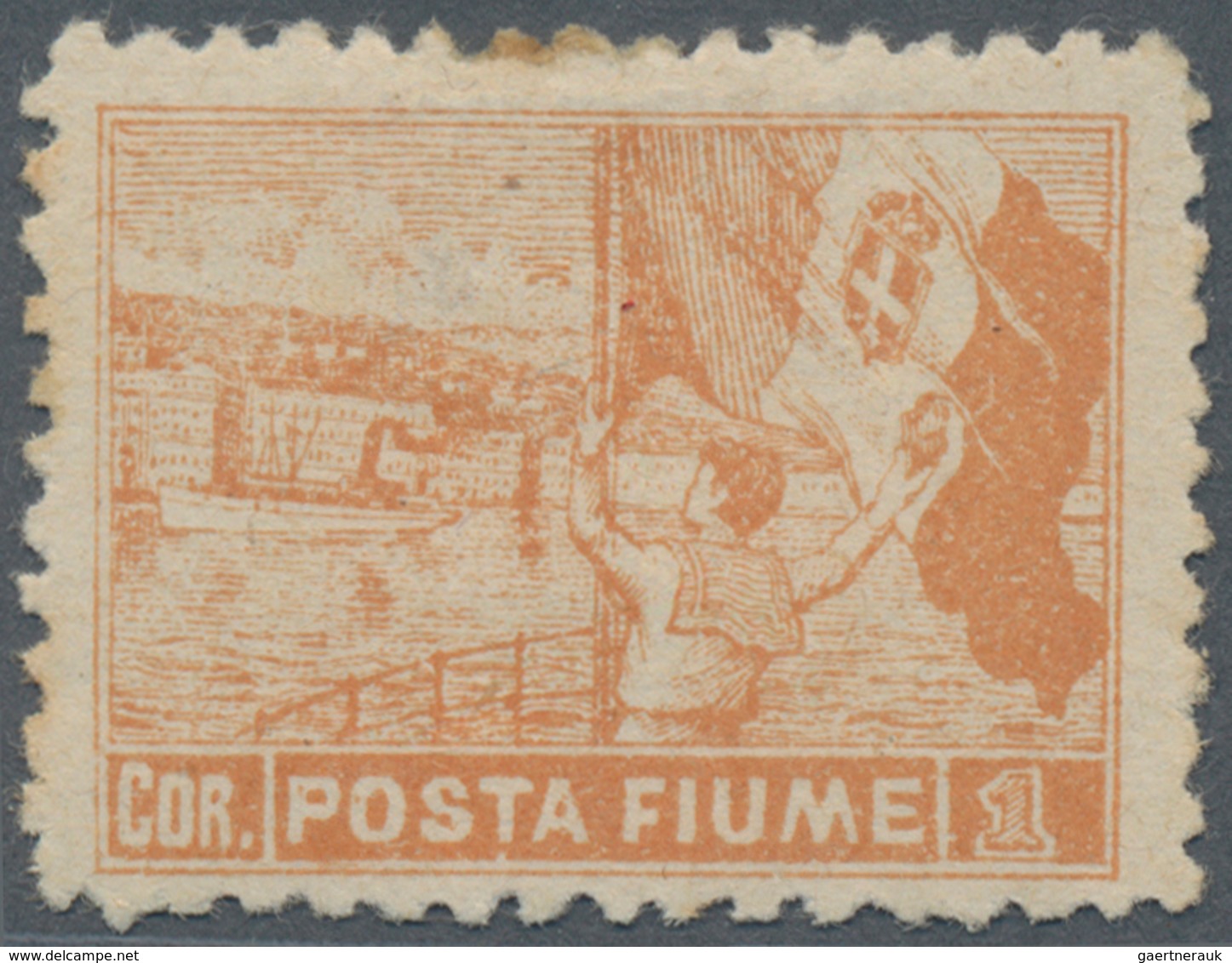 Fiume: 1919. 1 C Brown "not Issued", Perforation 10 1/2, Mint. A Few Short Teeth And Spots But "Rayb - Fiume