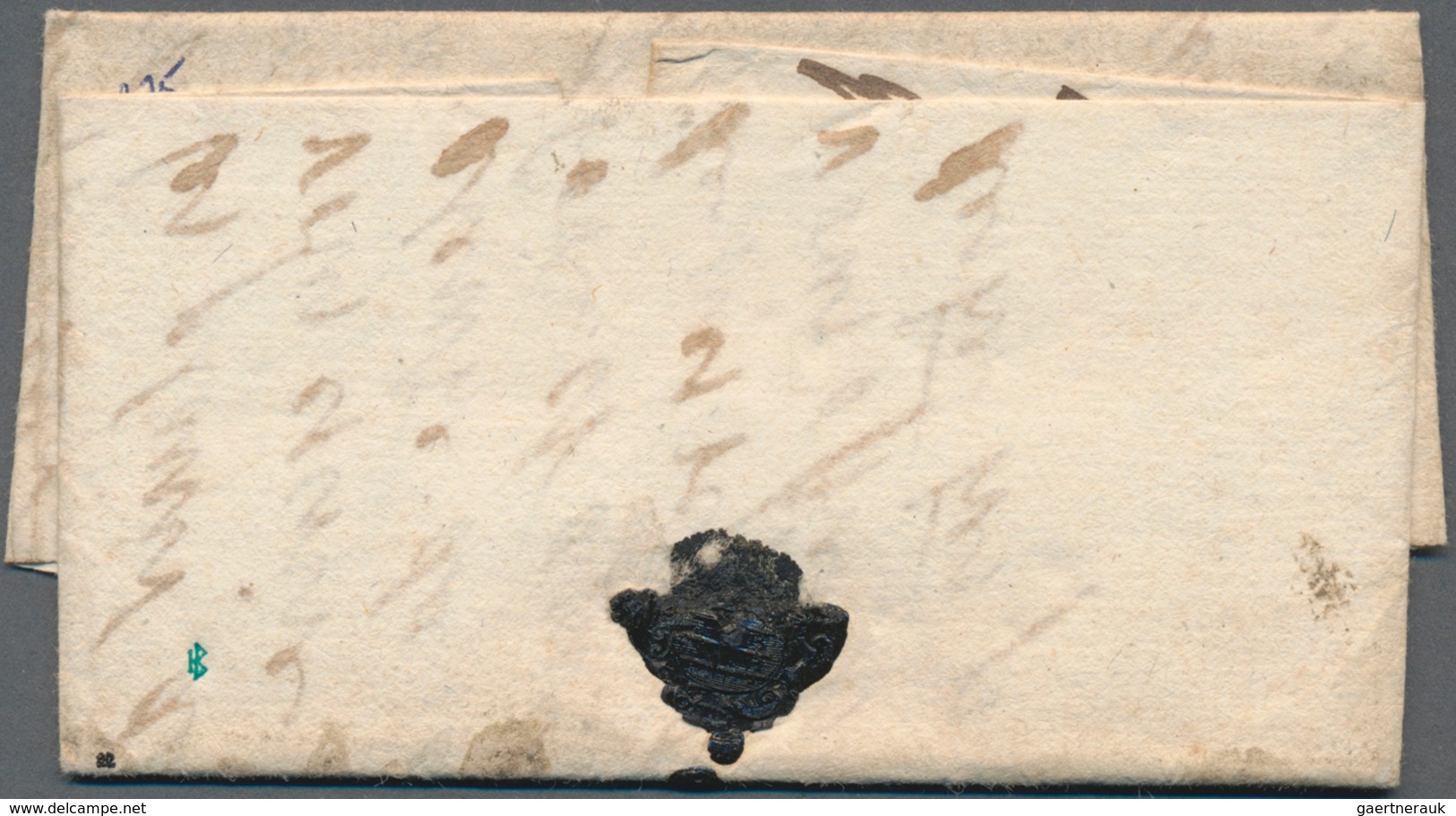 Frankreich - Vorphilatelie: 1722, "MORL. X" Early Very Rare, Shortened Postmark Of MORLAIX/Bretagne - 1792-1815: Conquered Departments