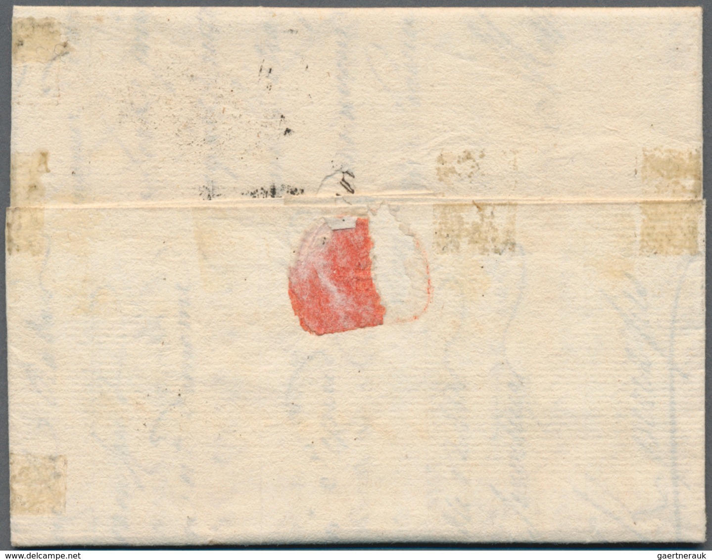 Frankreich - Vorphilatelie: 1728, "lily Over B" In A Double Circle, Early Very Rare Cancel On Folded - 1792-1815: Départements Conquis