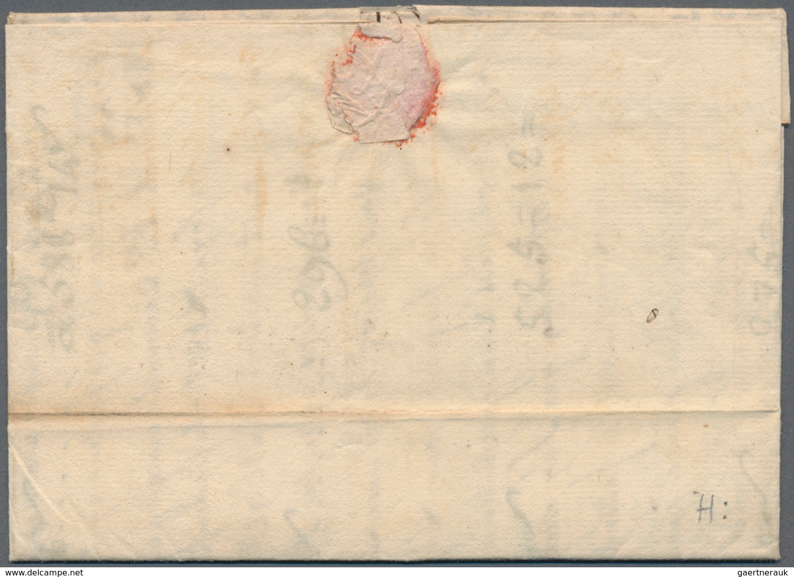 Frankreich - Vorphilatelie: 1735, "DE ROUEN" Handwritten And Tax "6" On Complete Folded Letter To Ga - 1792-1815: Dipartimenti Conquistati