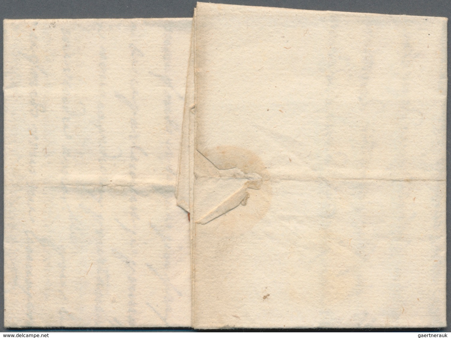 Frankreich - Vorphilatelie: 1737, "CASNAUDY" One-liner (Casteinaudary/Lanquedoc) On Complete Folded - 1792-1815: Départements Conquis