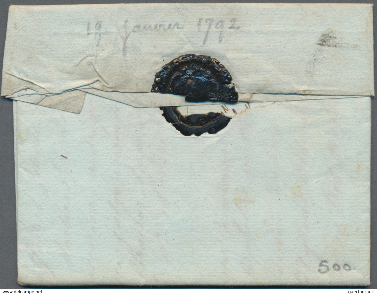 Frankreich - Vorphilatelie: 1792, "40/Quermont" (Montoire) Department Two-liner On Complete Folded L - 1792-1815: Conquered Departments