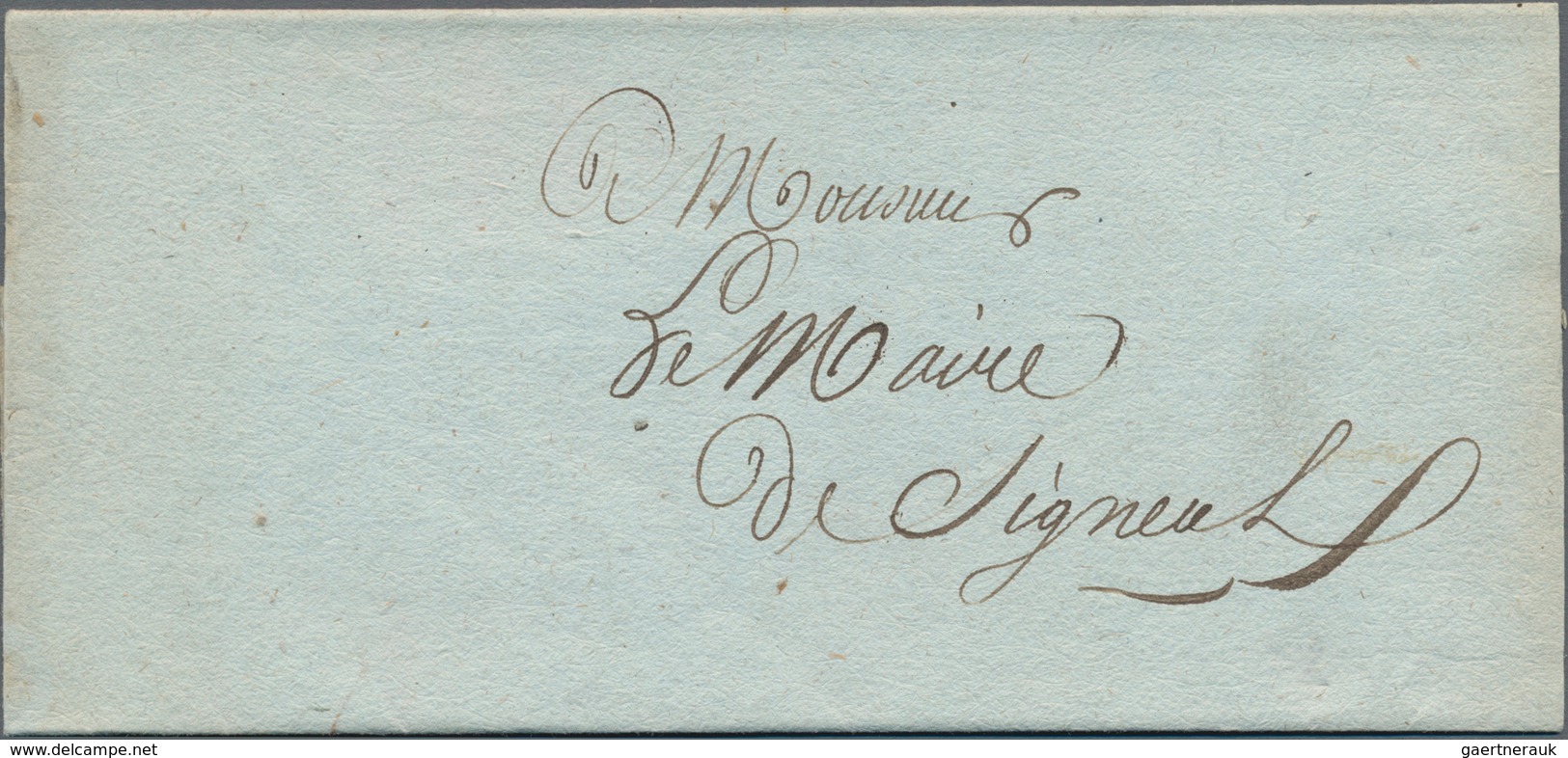 Frankreich - Vorphilatelie: 1821/22 5 folded letters from a correspondence of Neuf Château (Vosges),