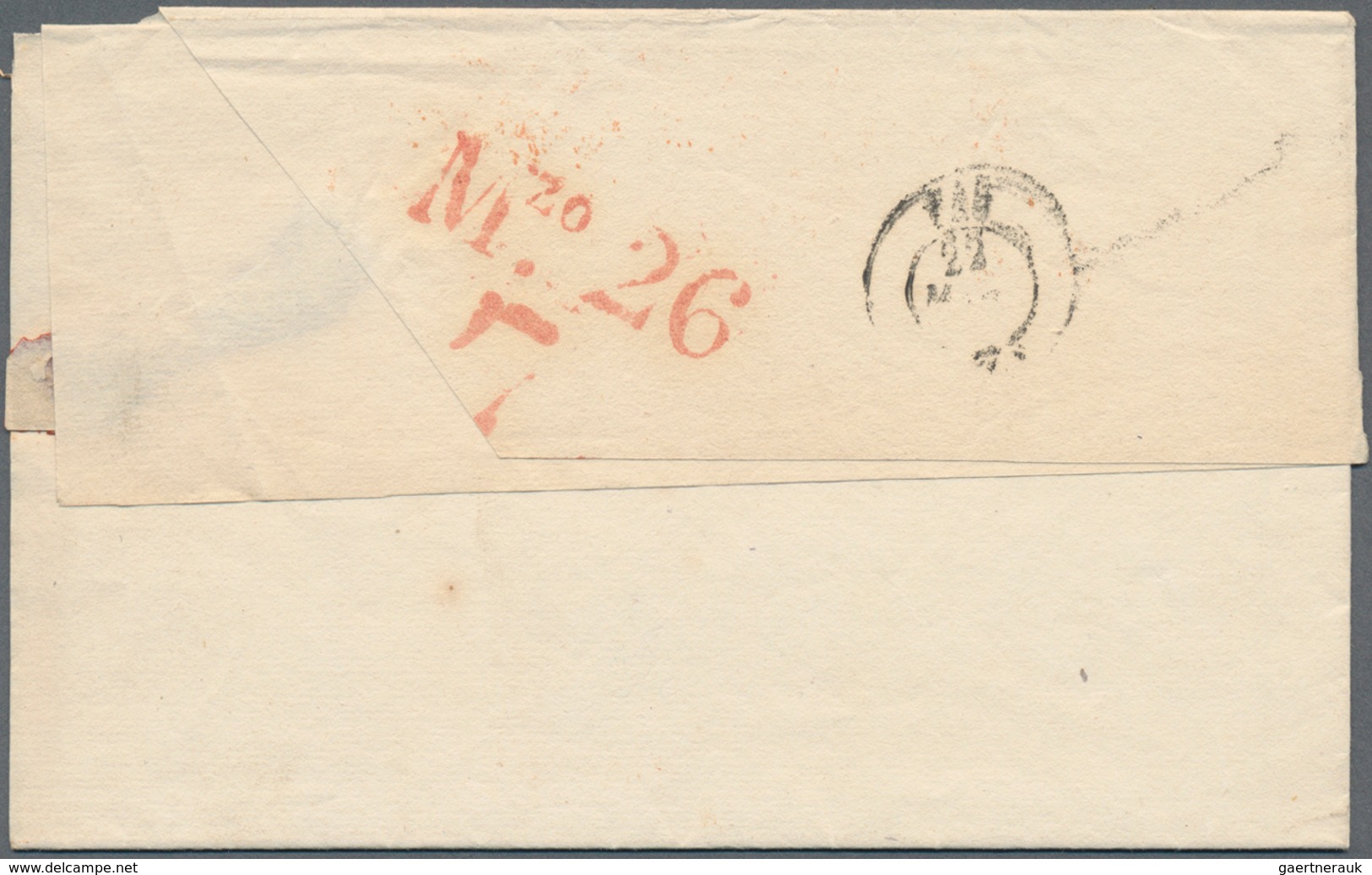 Frankreich: 1851, Folded Letter (without Text) From Paris To Madrid With Red Double Cancel "PARIS FR - Sonstige & Ohne Zuordnung