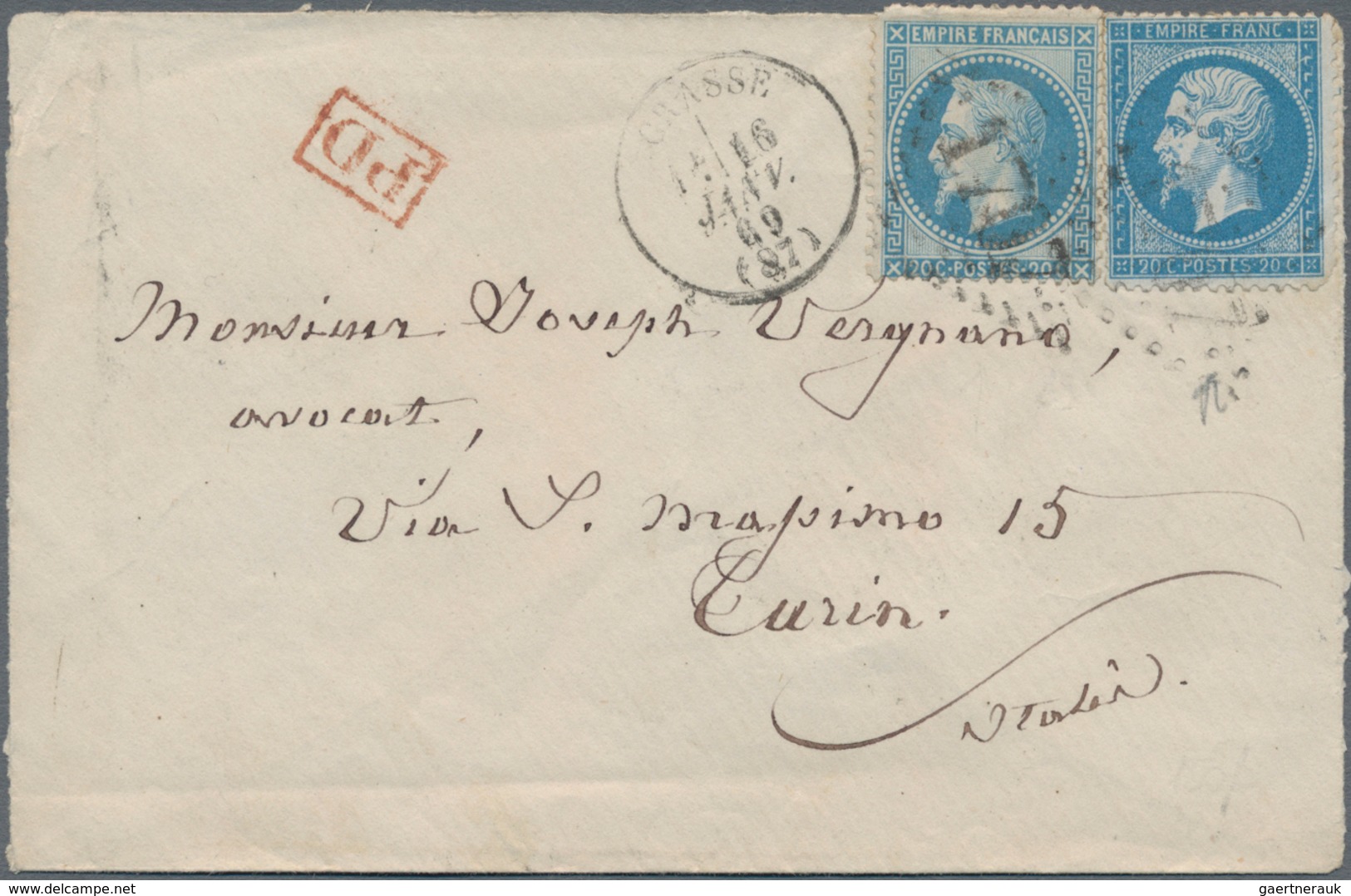 Frankreich: 1862/1863, 20 C Blue Napoleon And 20 C Blue Napoleon "lauré", Mixed Issues With Same Col - Andere & Zonder Classificatie